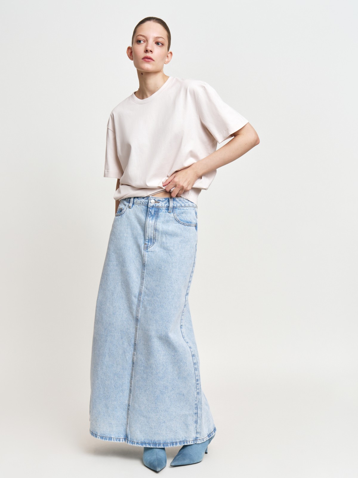 Футболка оверсайз фасона из хлопка