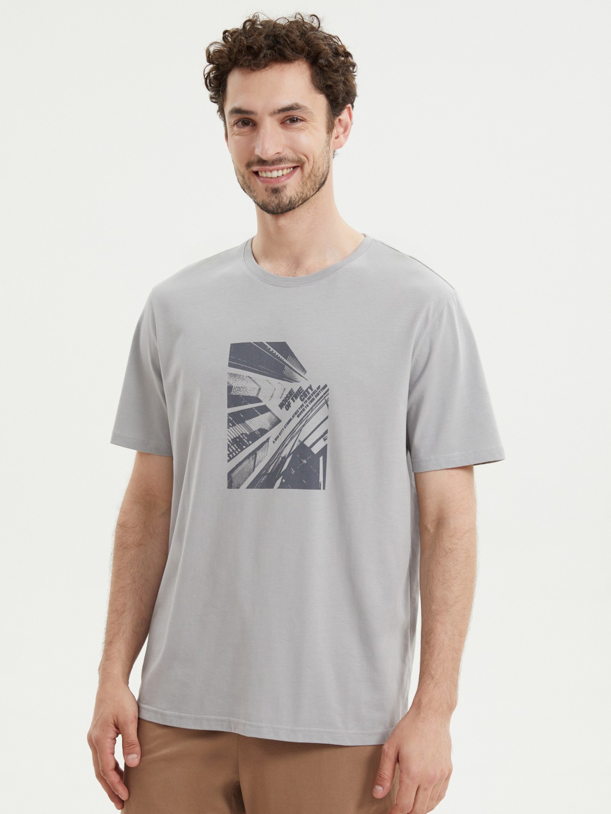 Футболка из хлопка с принтом