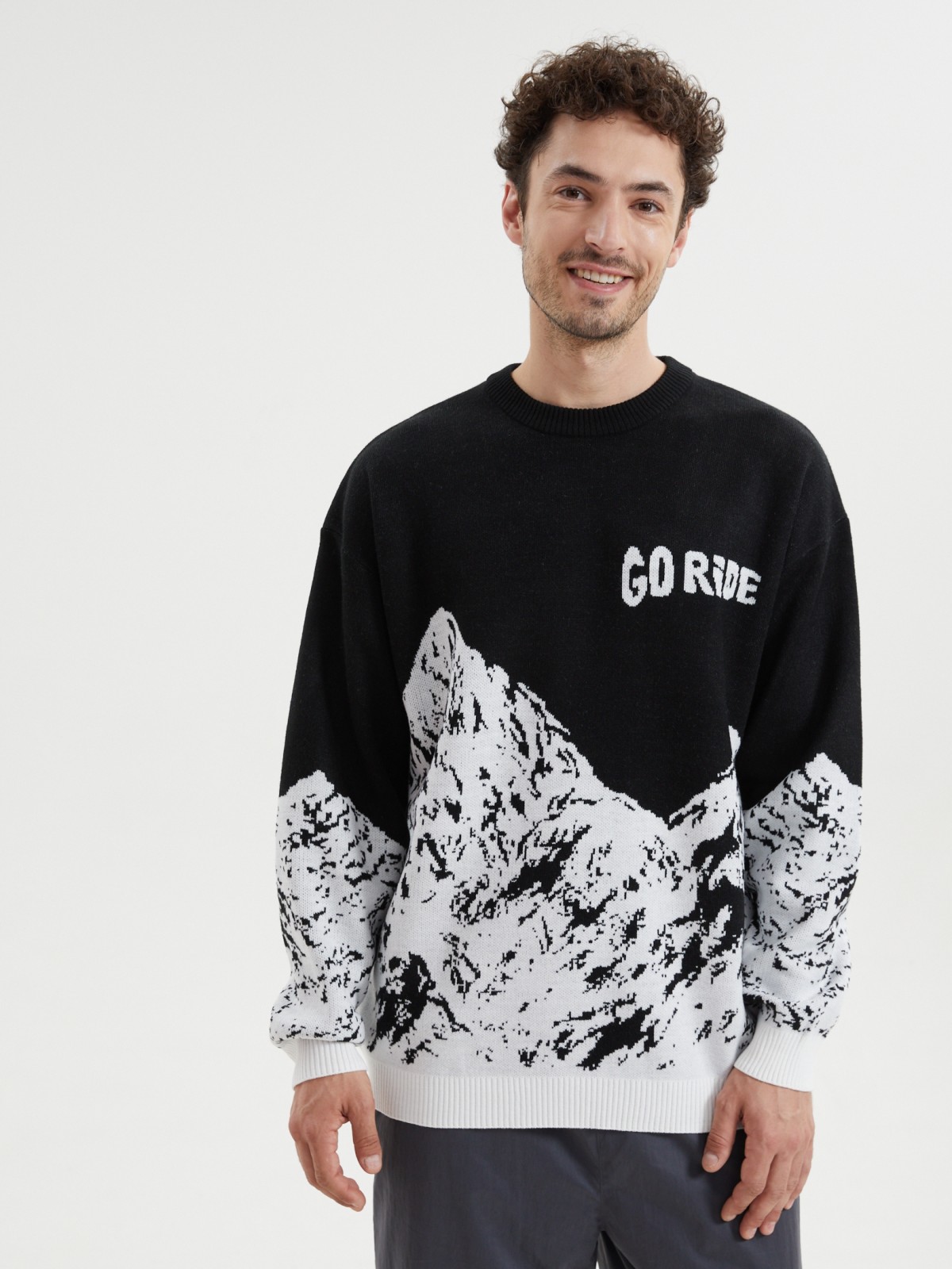 Вязаный джемпер из акрила с узором