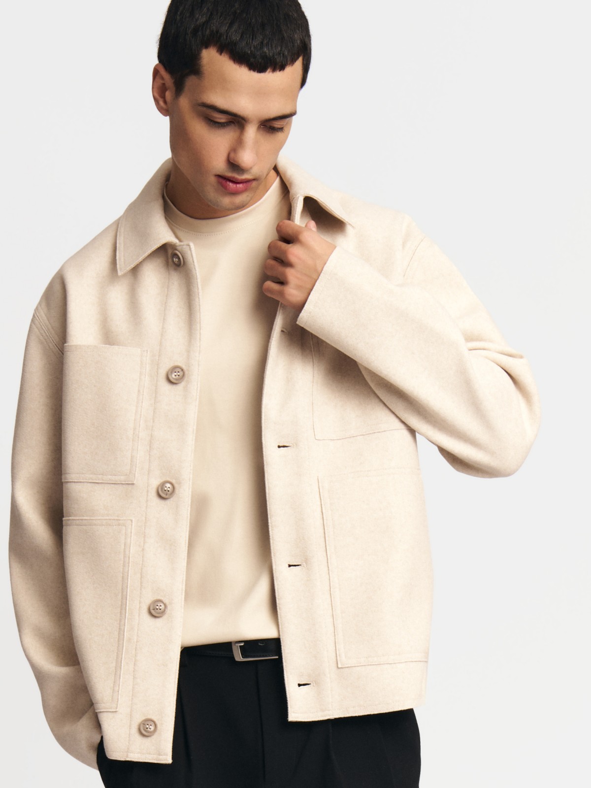 Куртка-рубашка оверсайз с карманами