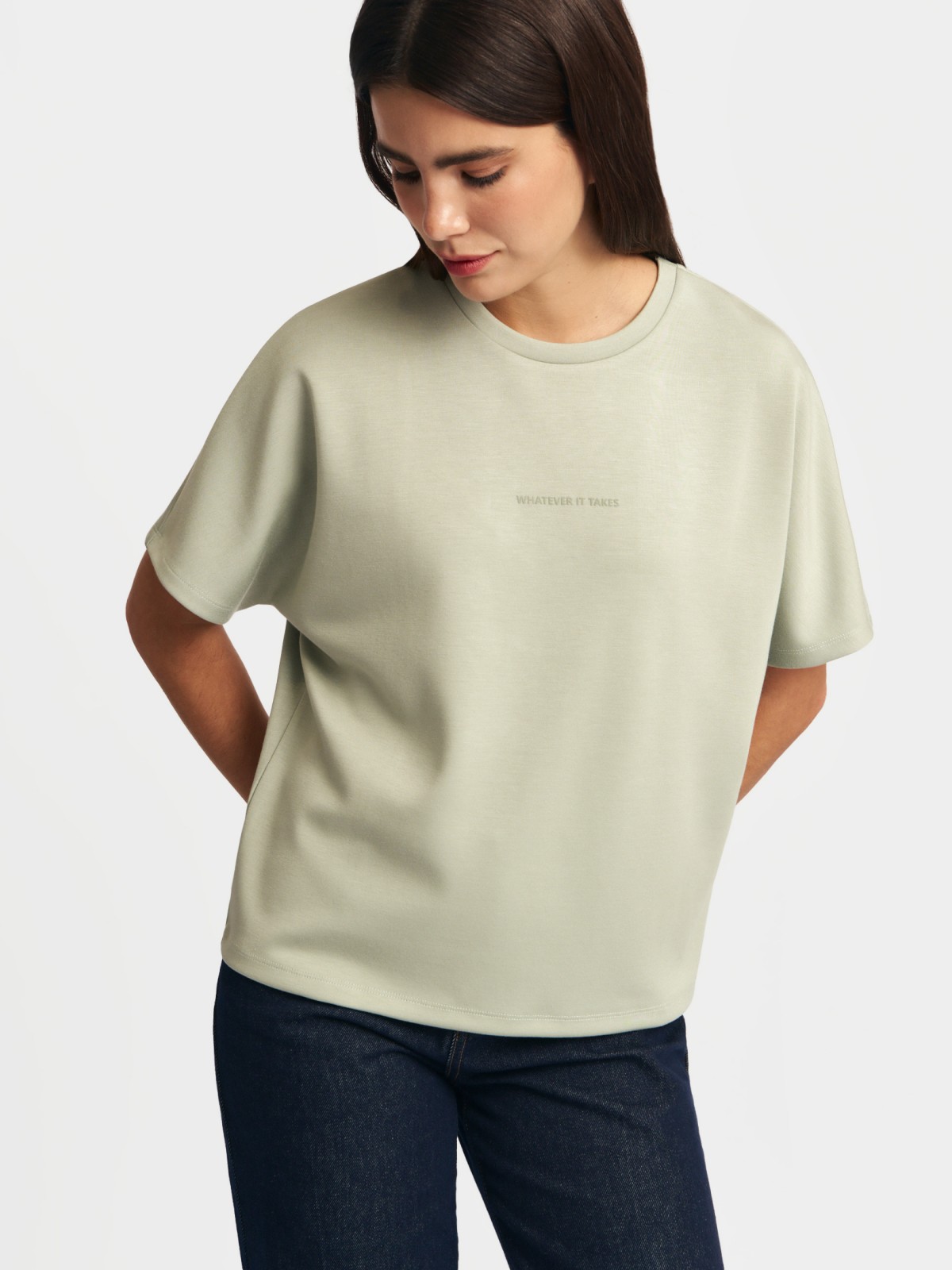 Футболка с принтом-надписью