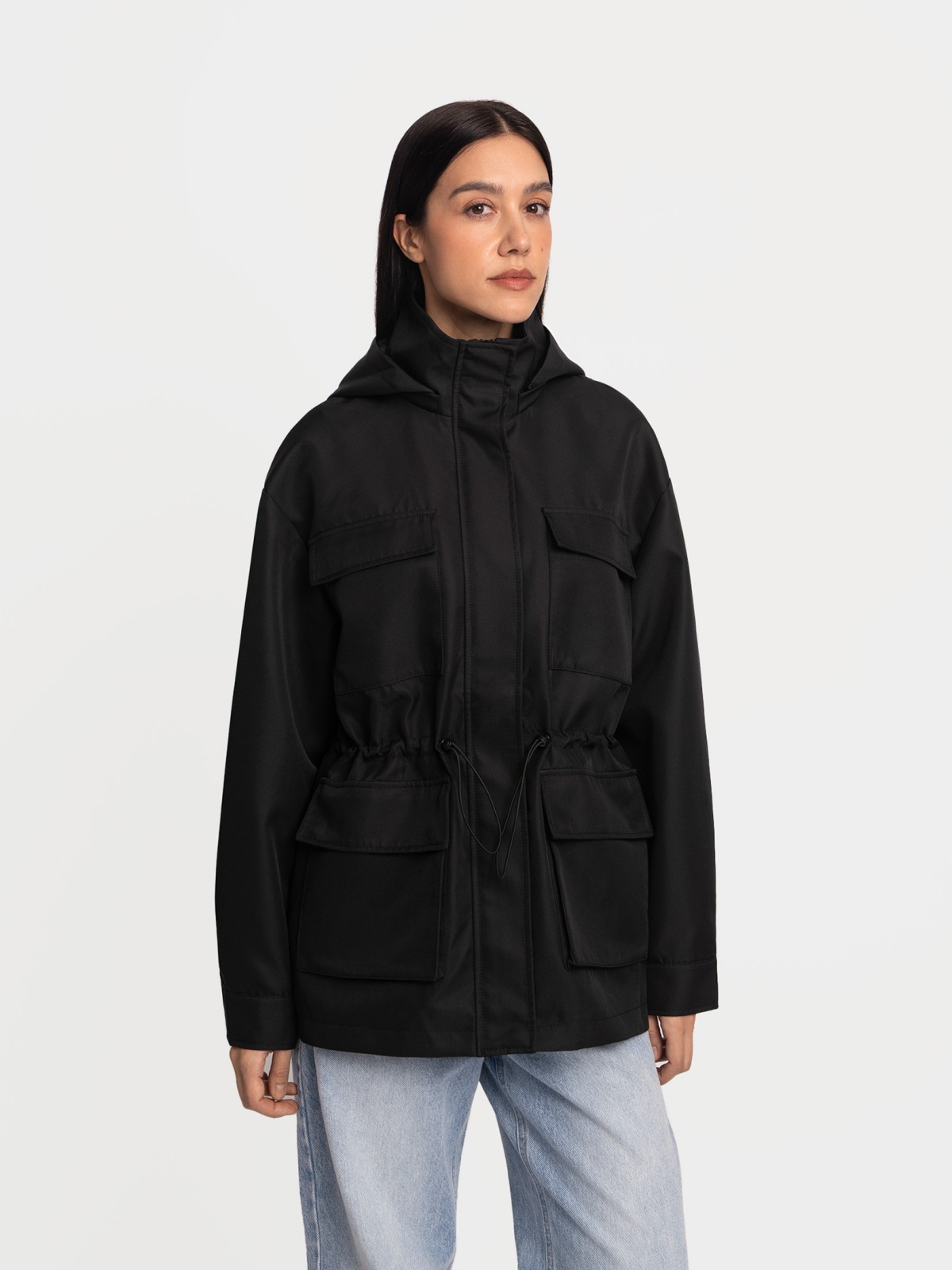 Куртка-парка с капюшоном и кулиской