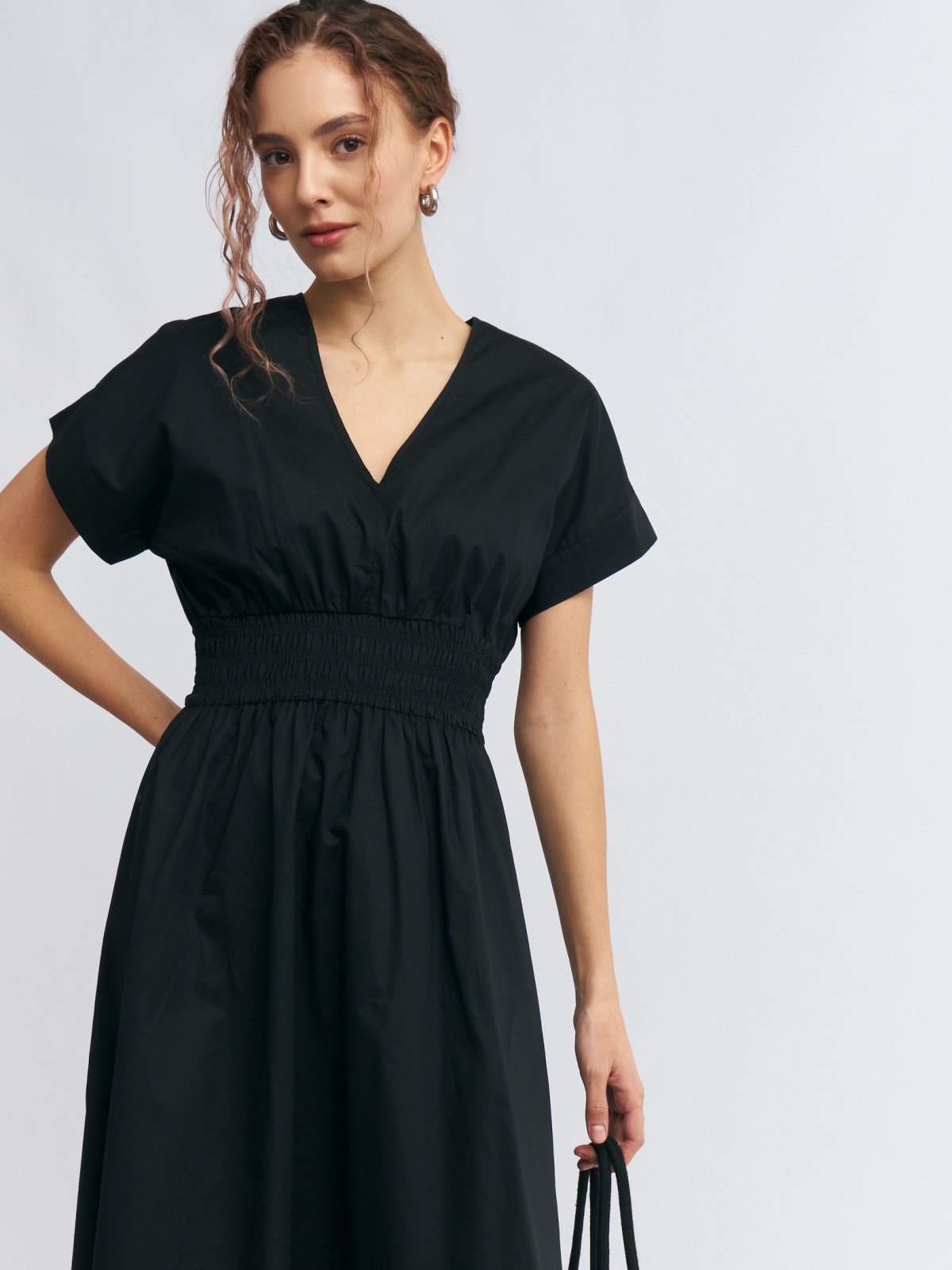 Платье из хлопка на резинке