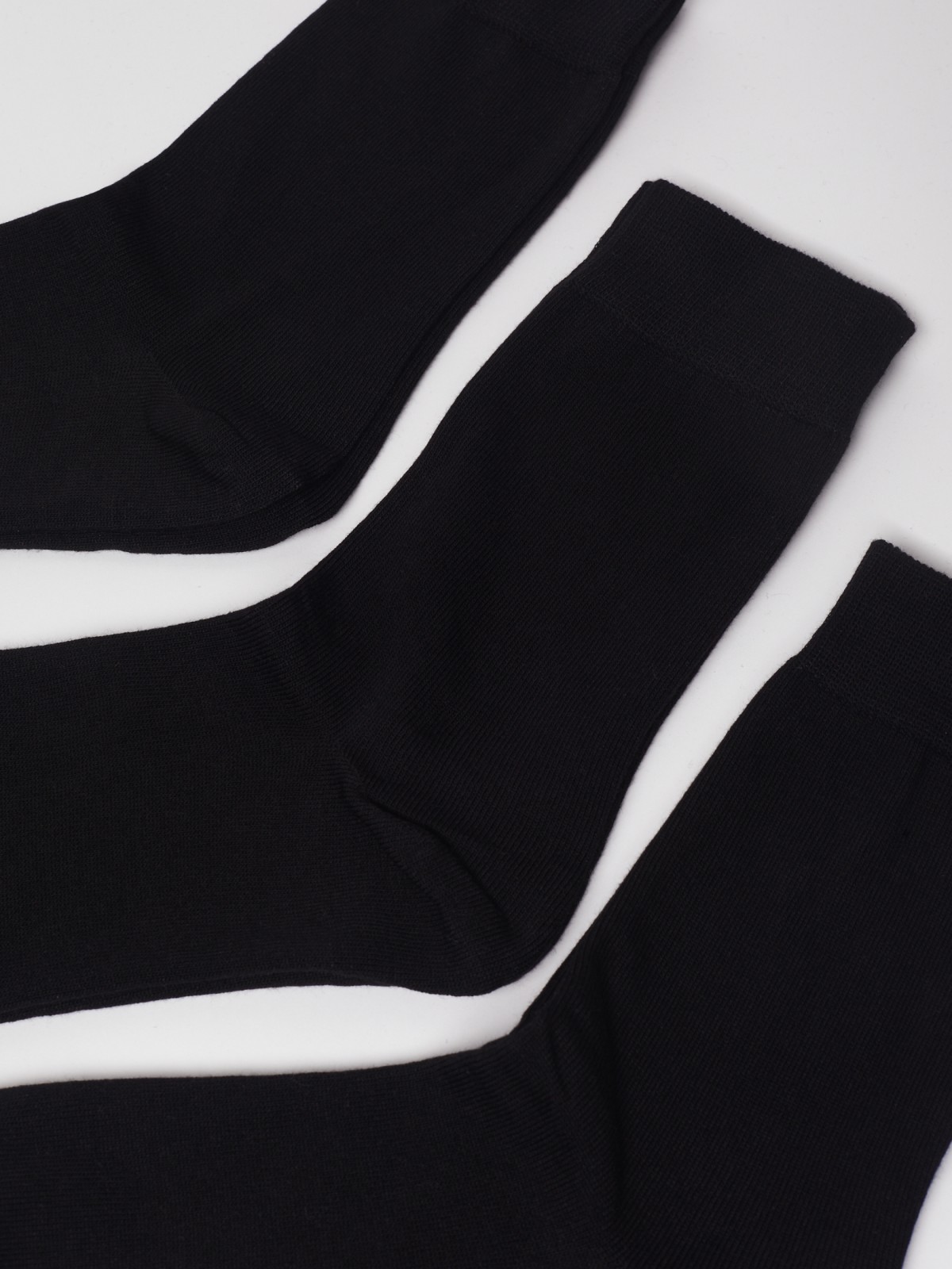 Набор высоких носков (3 пары в комплекте) zolla 01311995G015, цвет черный, размер 25-27 - фото 2