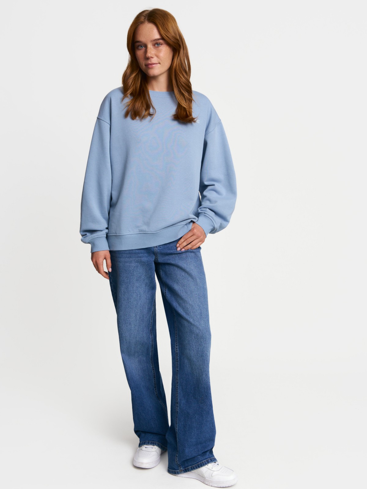 Однотонный трикотажный свитшот