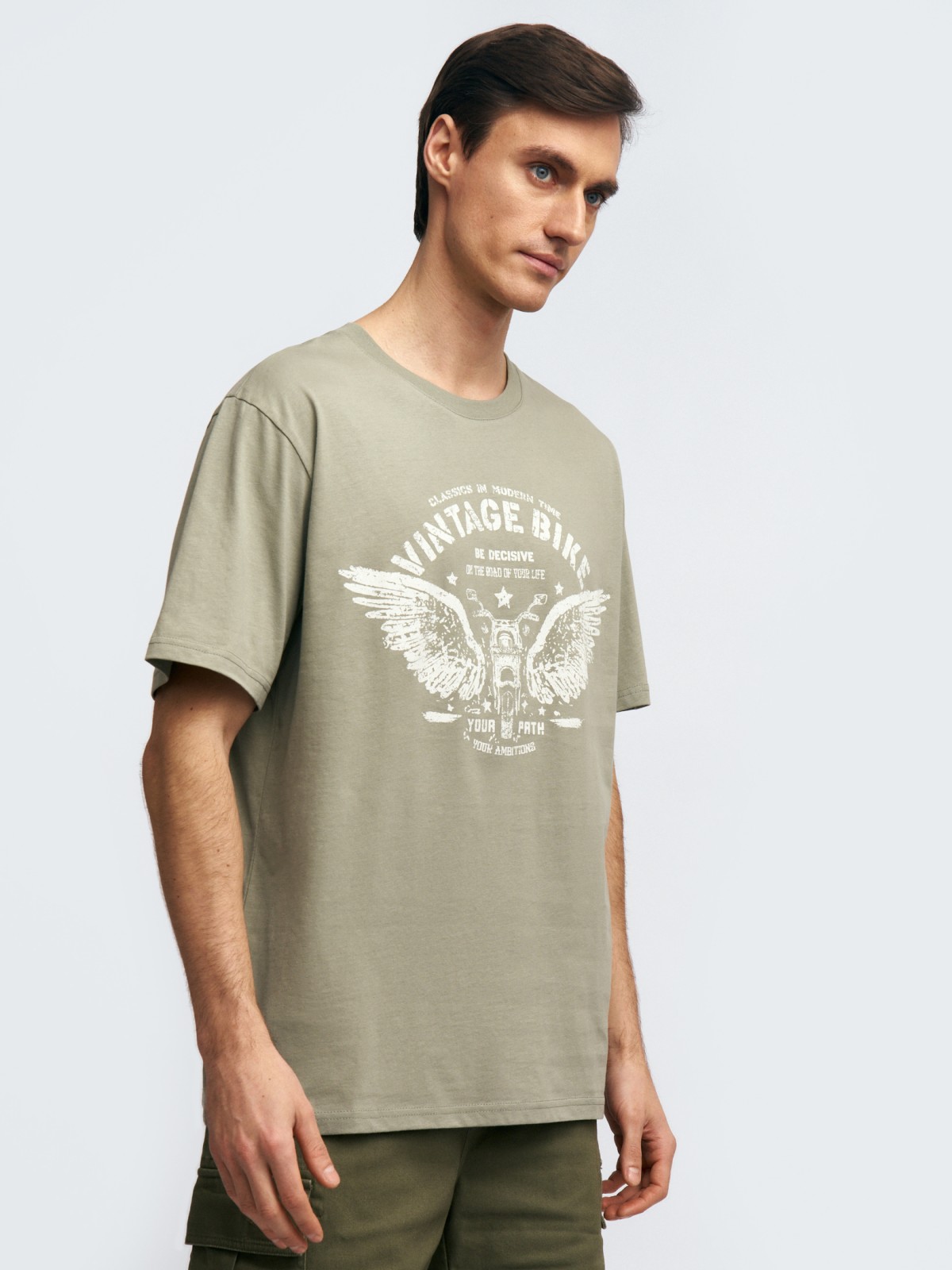 Футболка из хлопка с принтом