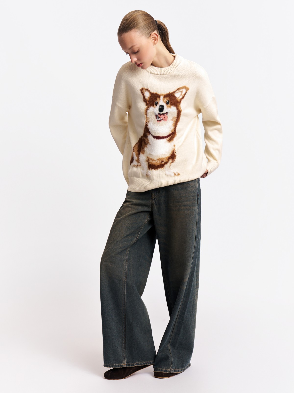 Вязаный джемпер с рисунком