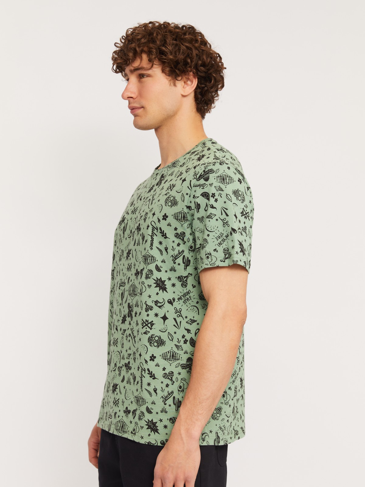 Футболка из хлопка с принтом