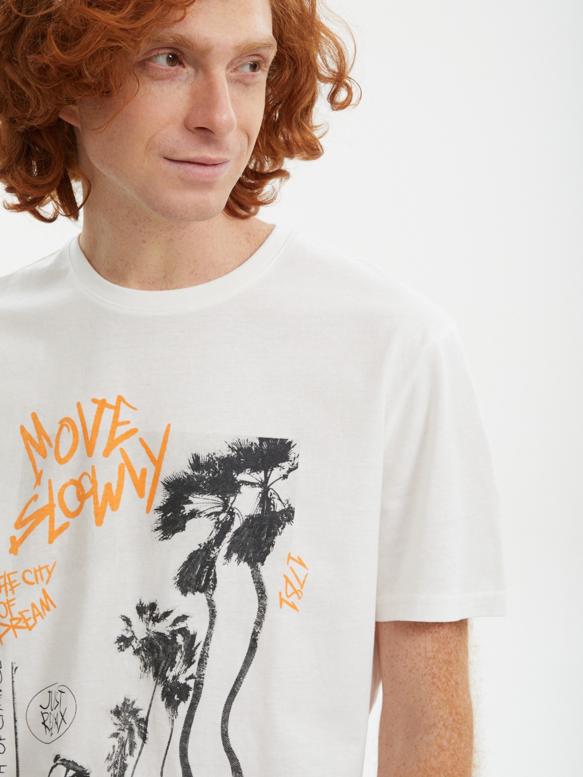 Футболка из хлопка с принтом