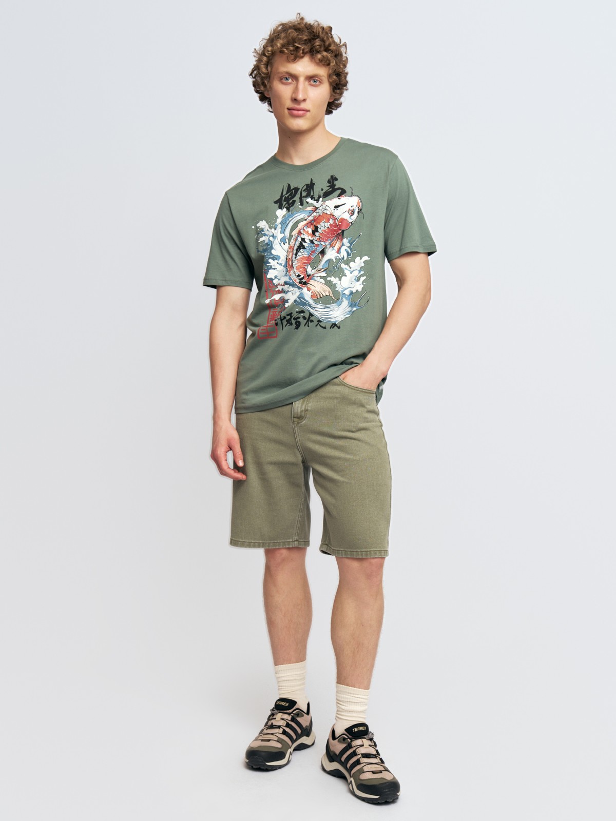 Футболка из хлопка с принтом