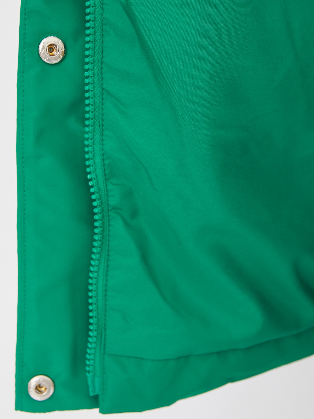 Тёплая стёганая куртка с капюшоном и удлинёнными внутренними манжетами zolla 023335112274, цвет зеленый, размер M - фото 5