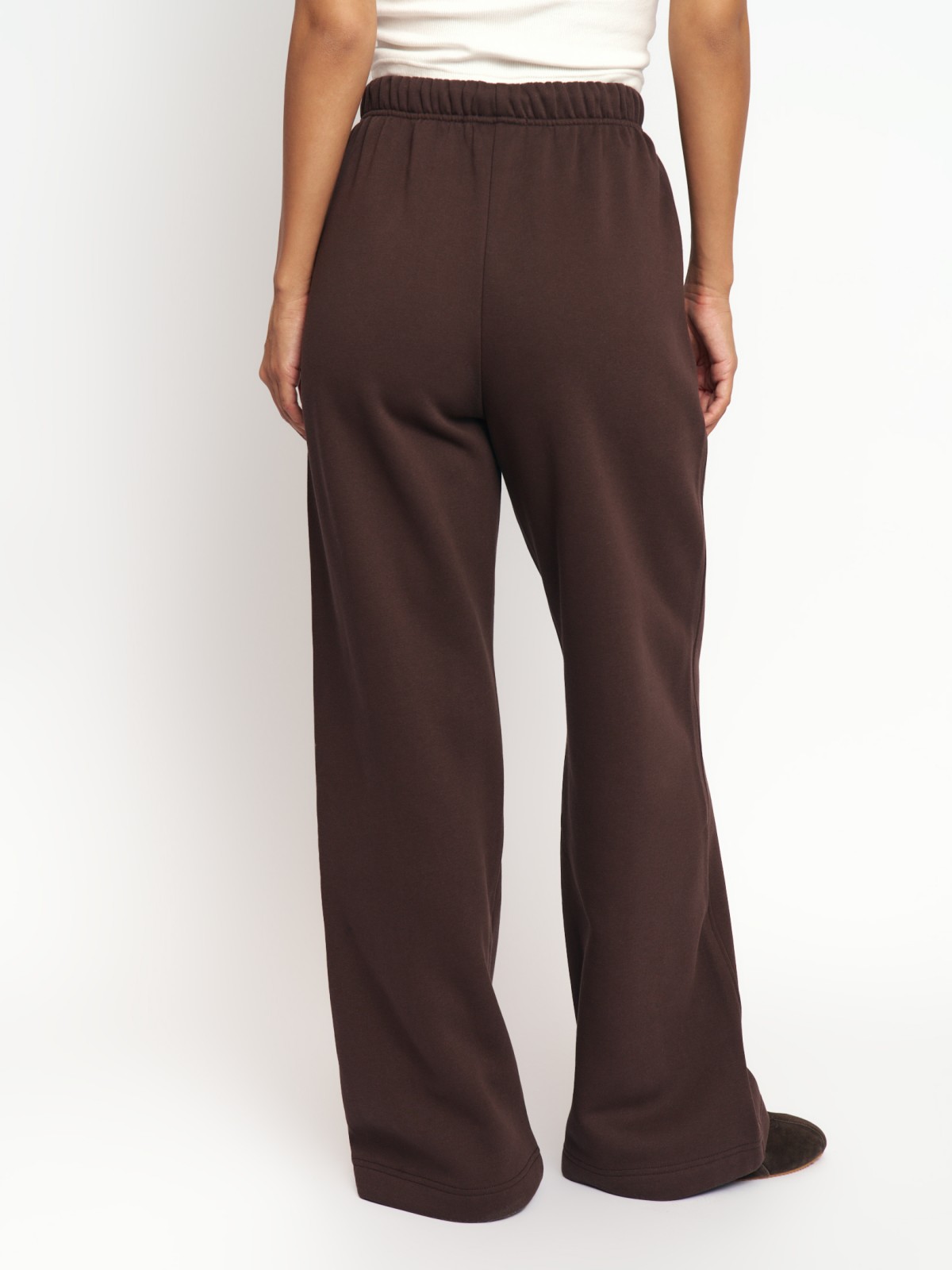 Утеплённые брюки на резинке с начёсом