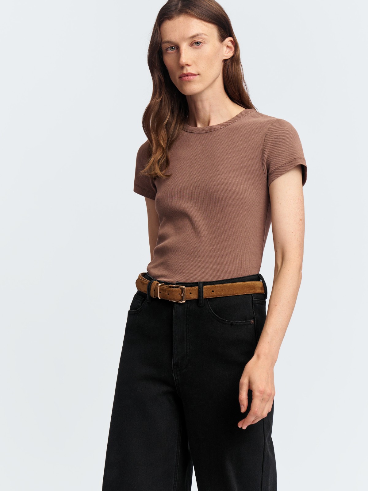 Футболка из хлопка однотонная