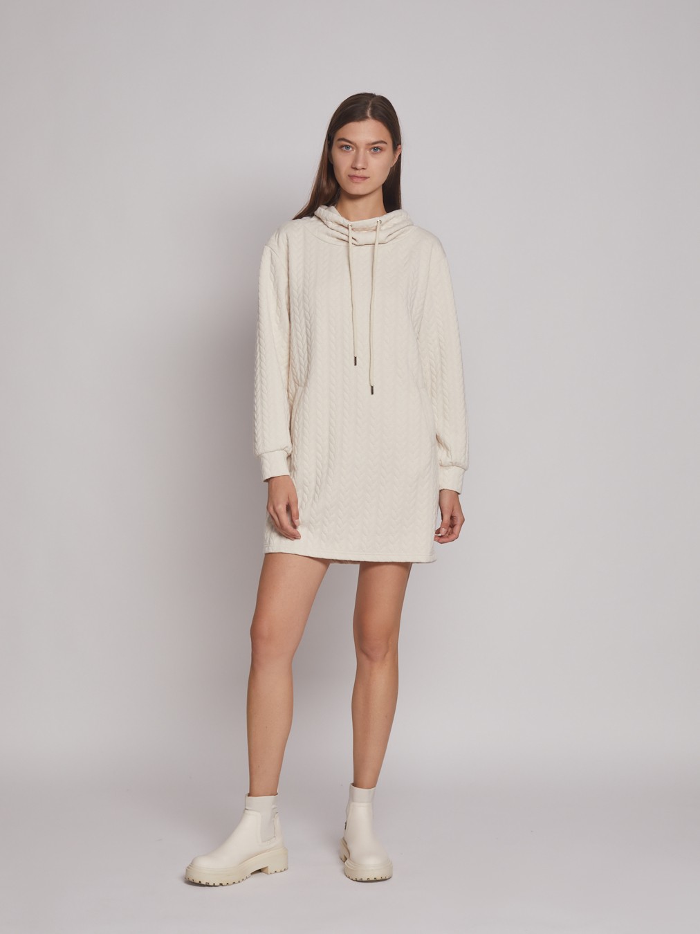 Платье-свитшот с воротником-хомутом Платье-свитшот с воротником-хомутом