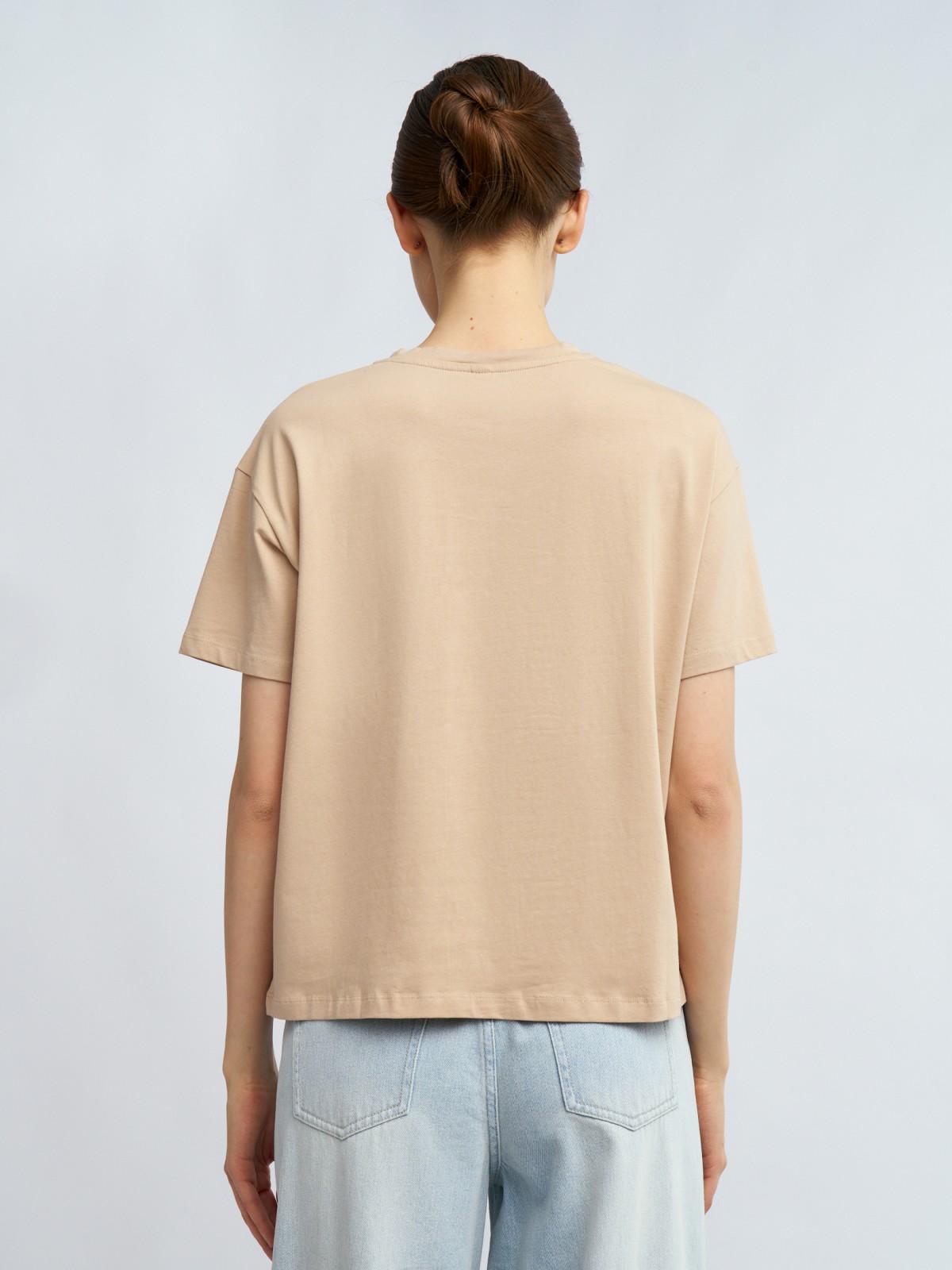 Футболка из хлопка с леопардовым принтом