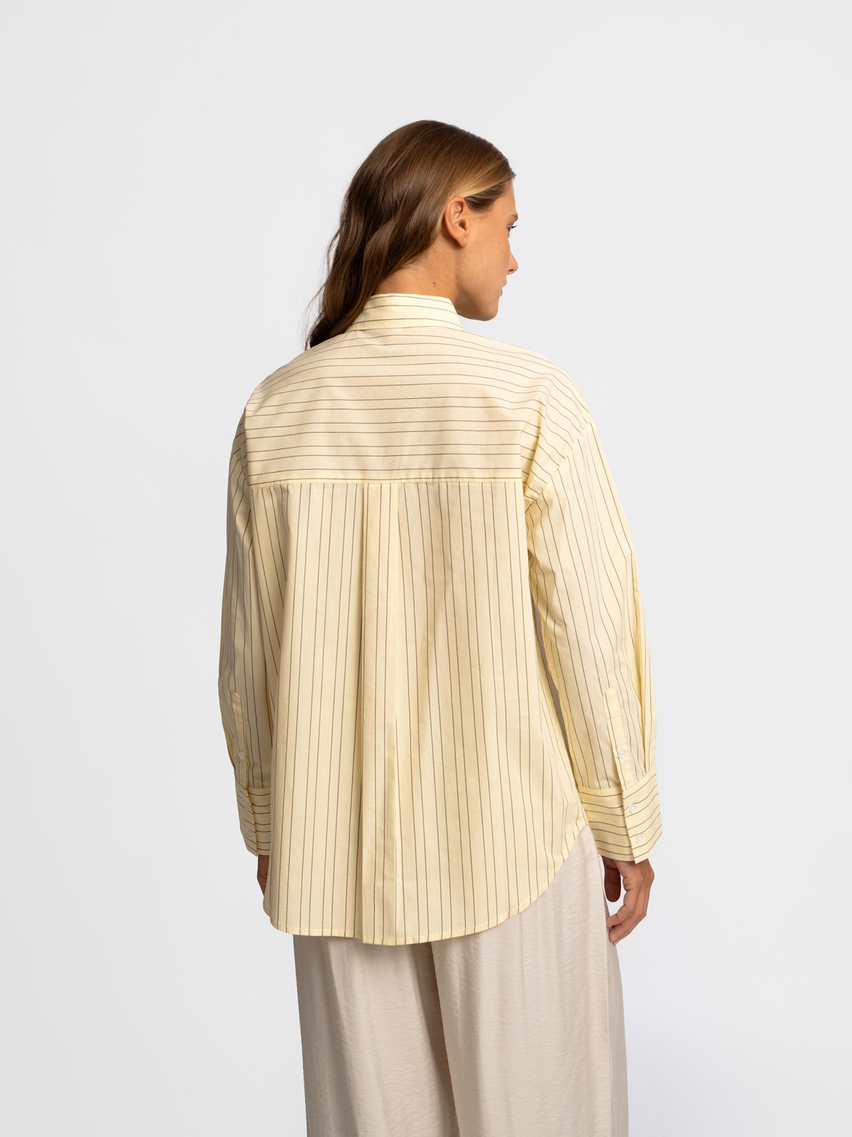 Рубашка оверсайз силуэта из хлопка