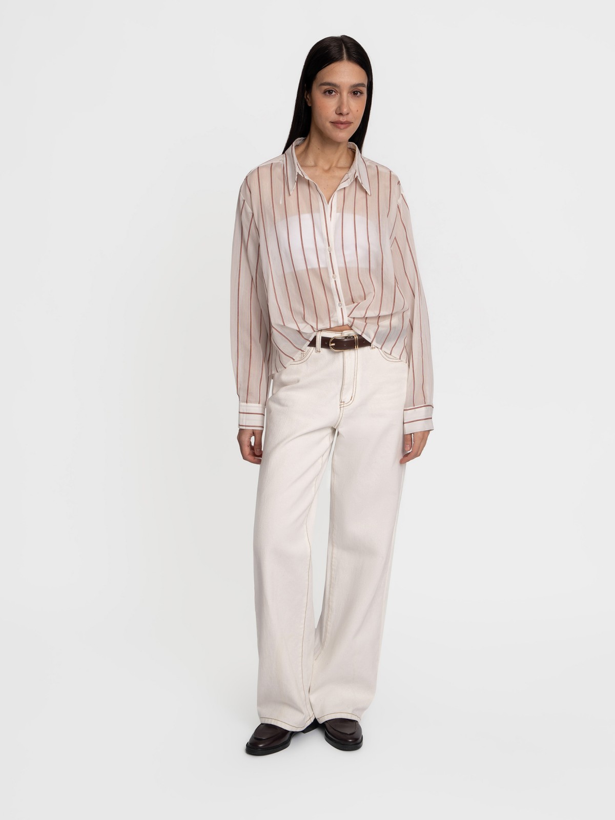 Блузка с  длинными рукавами