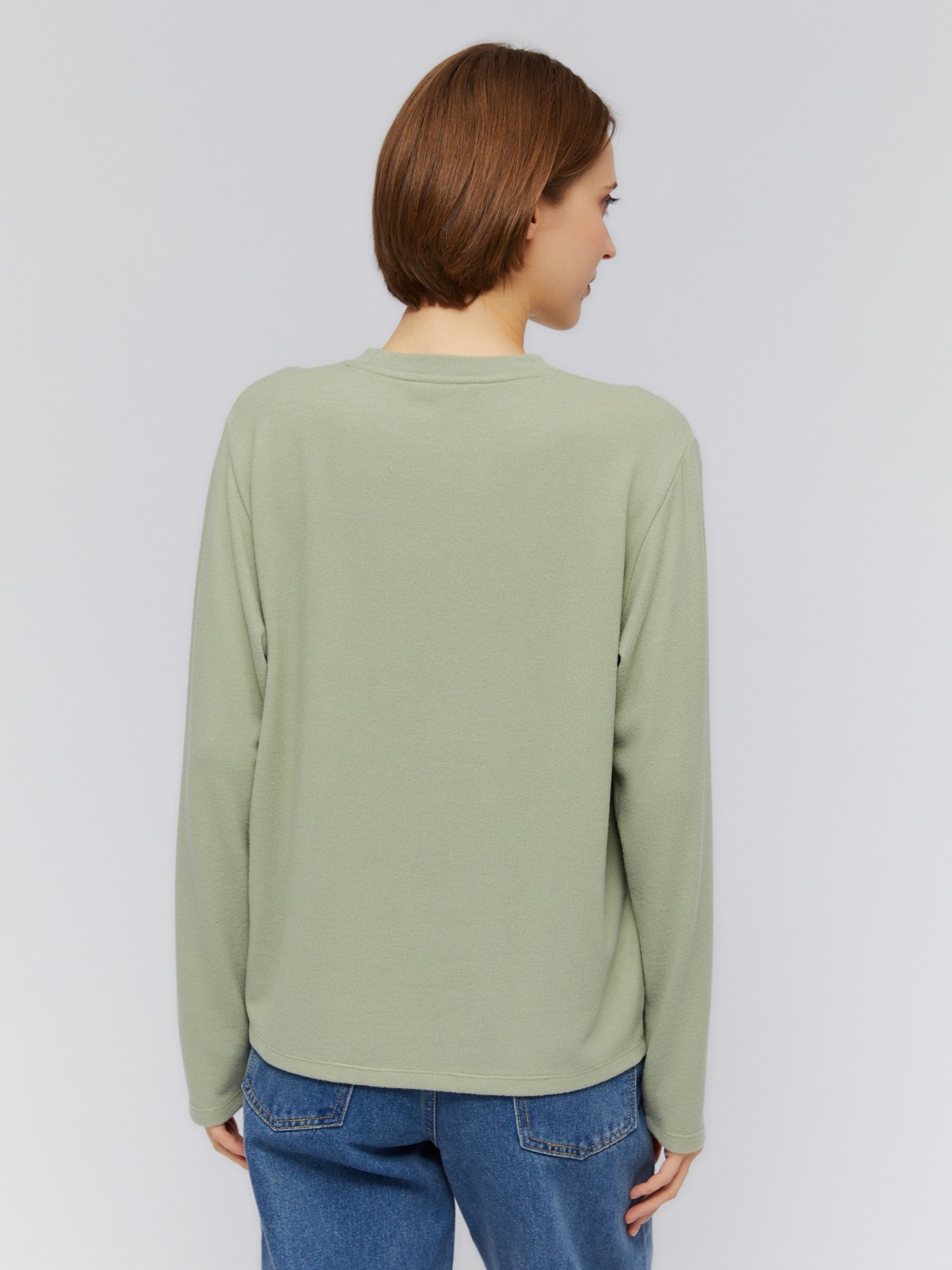 Трикотажный джемпер с длинным рукавом