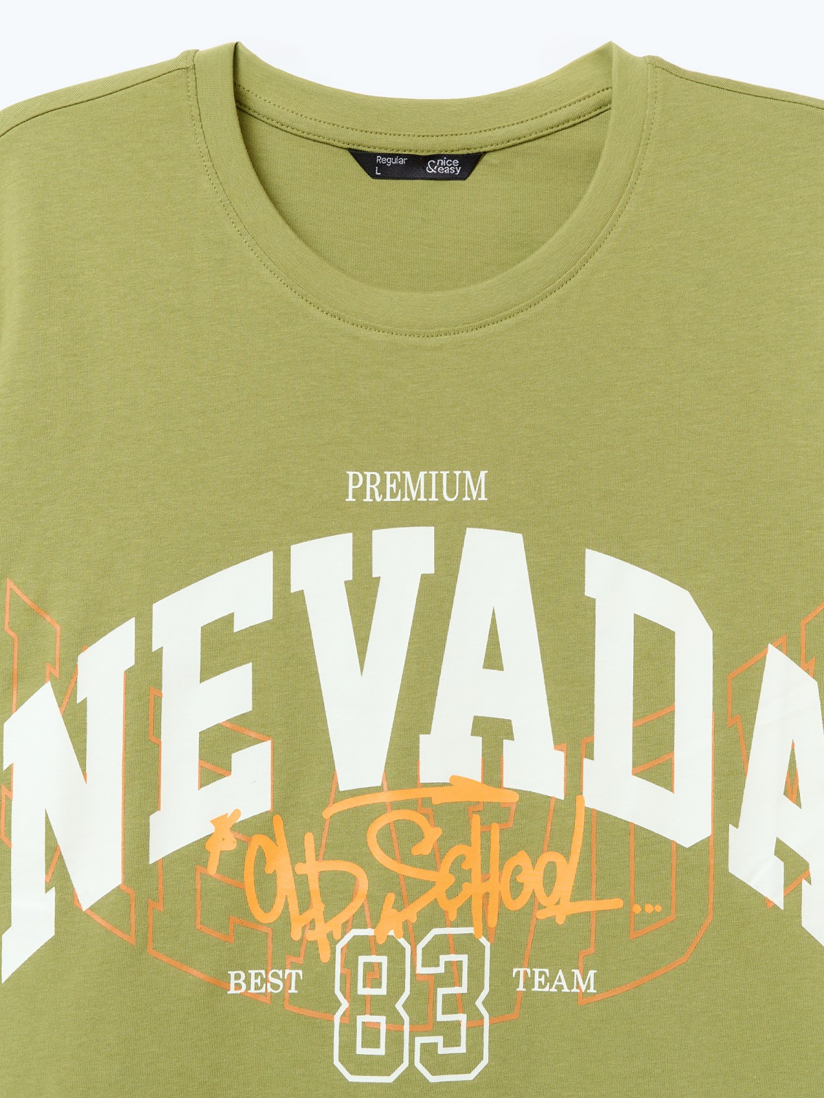 Футболка из хлопка с принтом-надписью