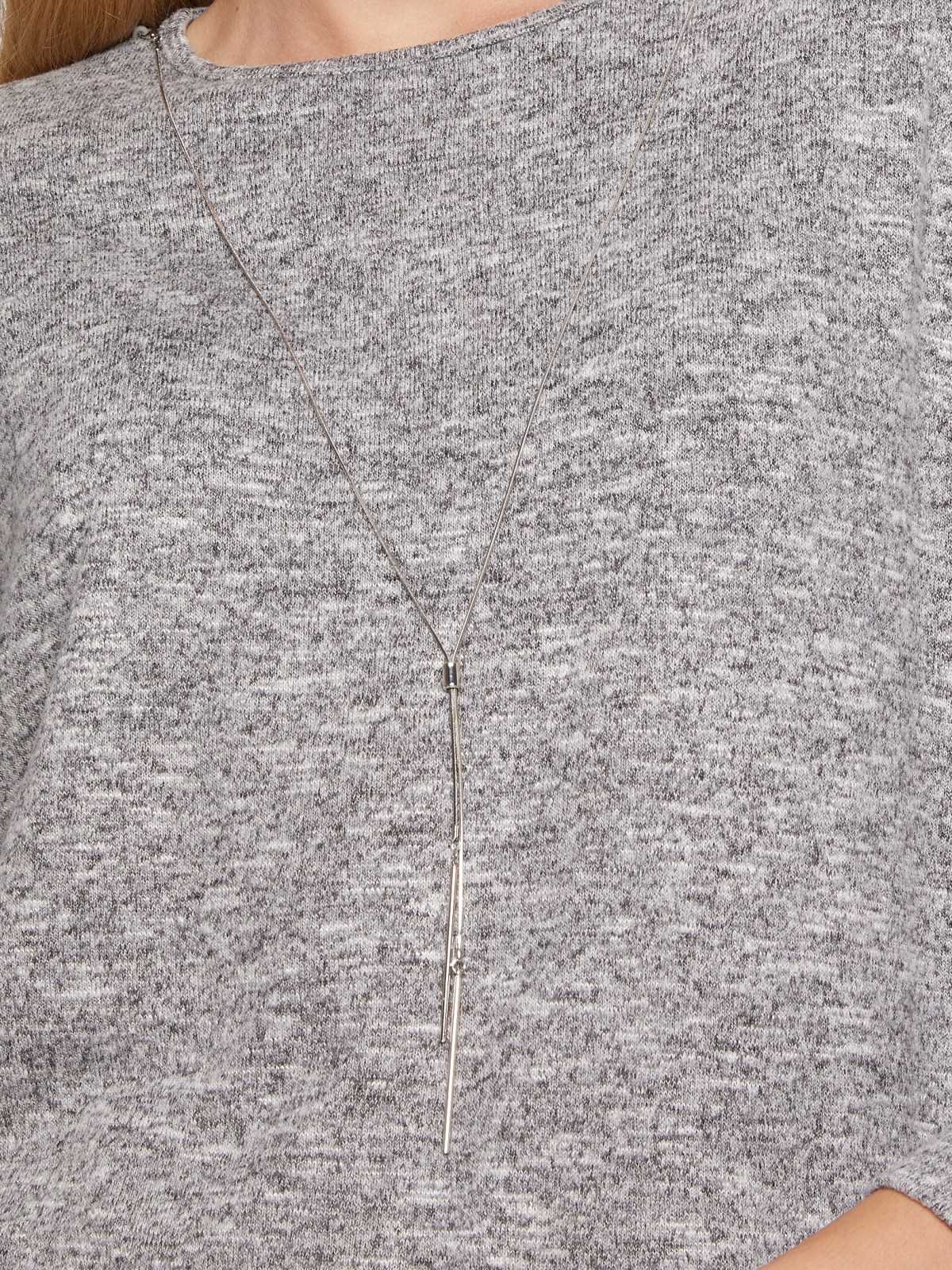Джемпер с цепочкой zolla 22143317F033, цвет серый, размер XS - фото 5