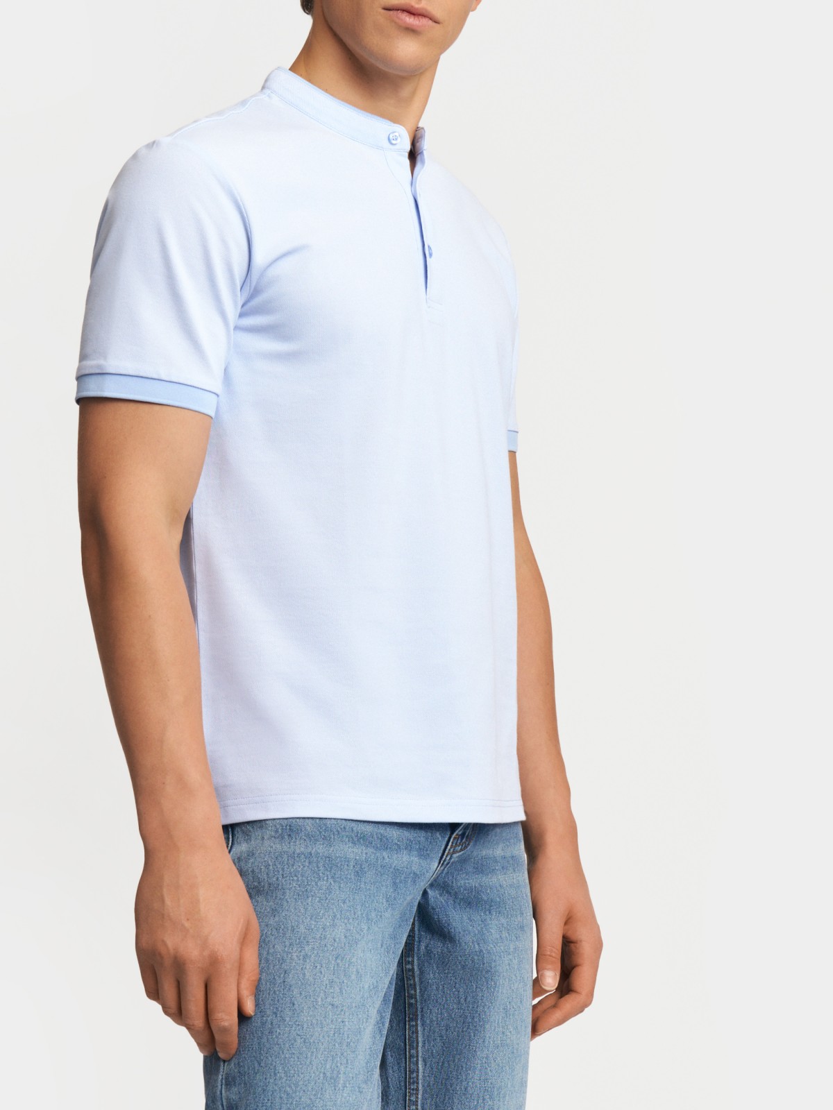 Футболка поло с воротником-стойкой