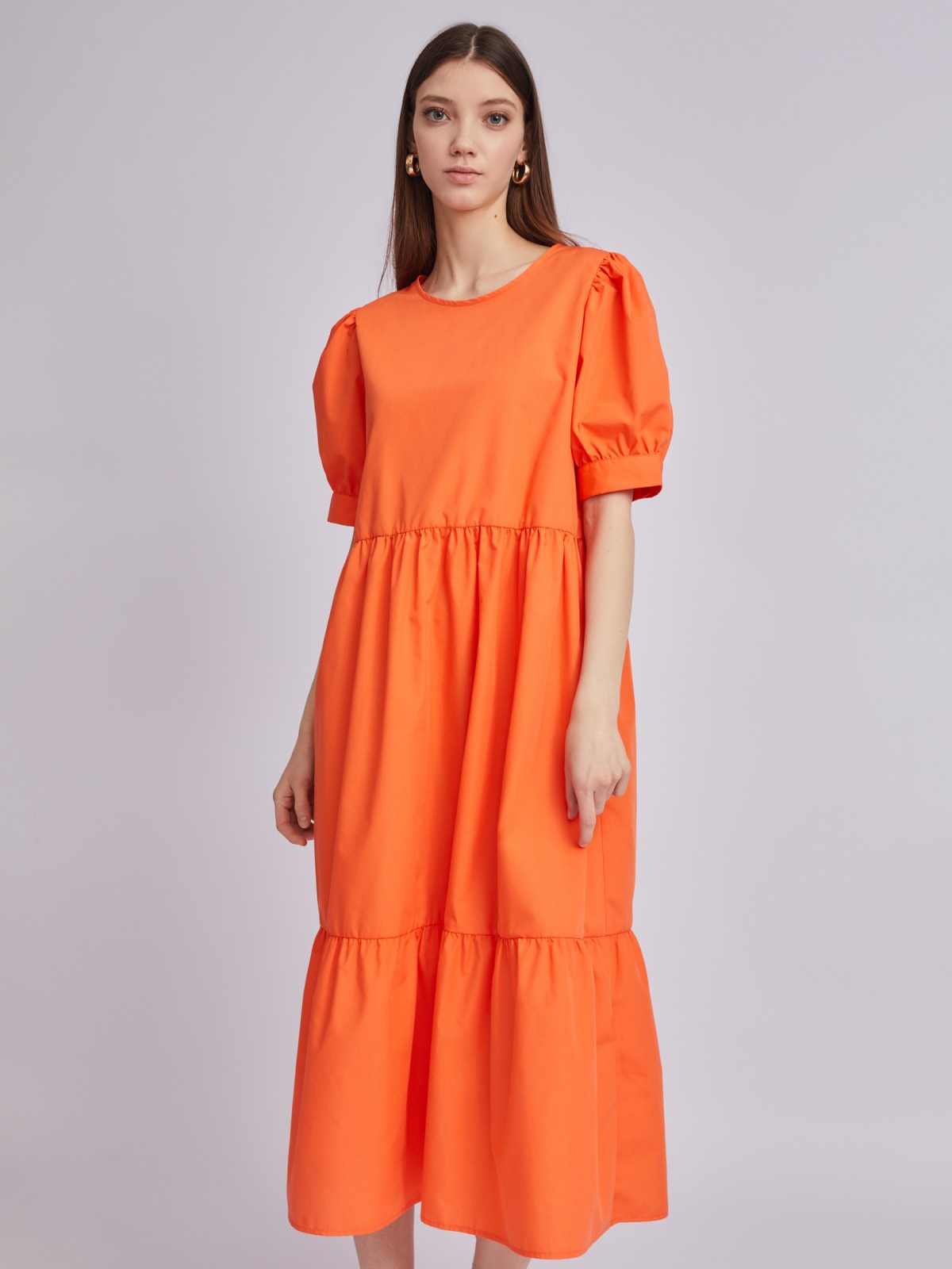 Ярусное платье длины миди Ярусное платье длины миди