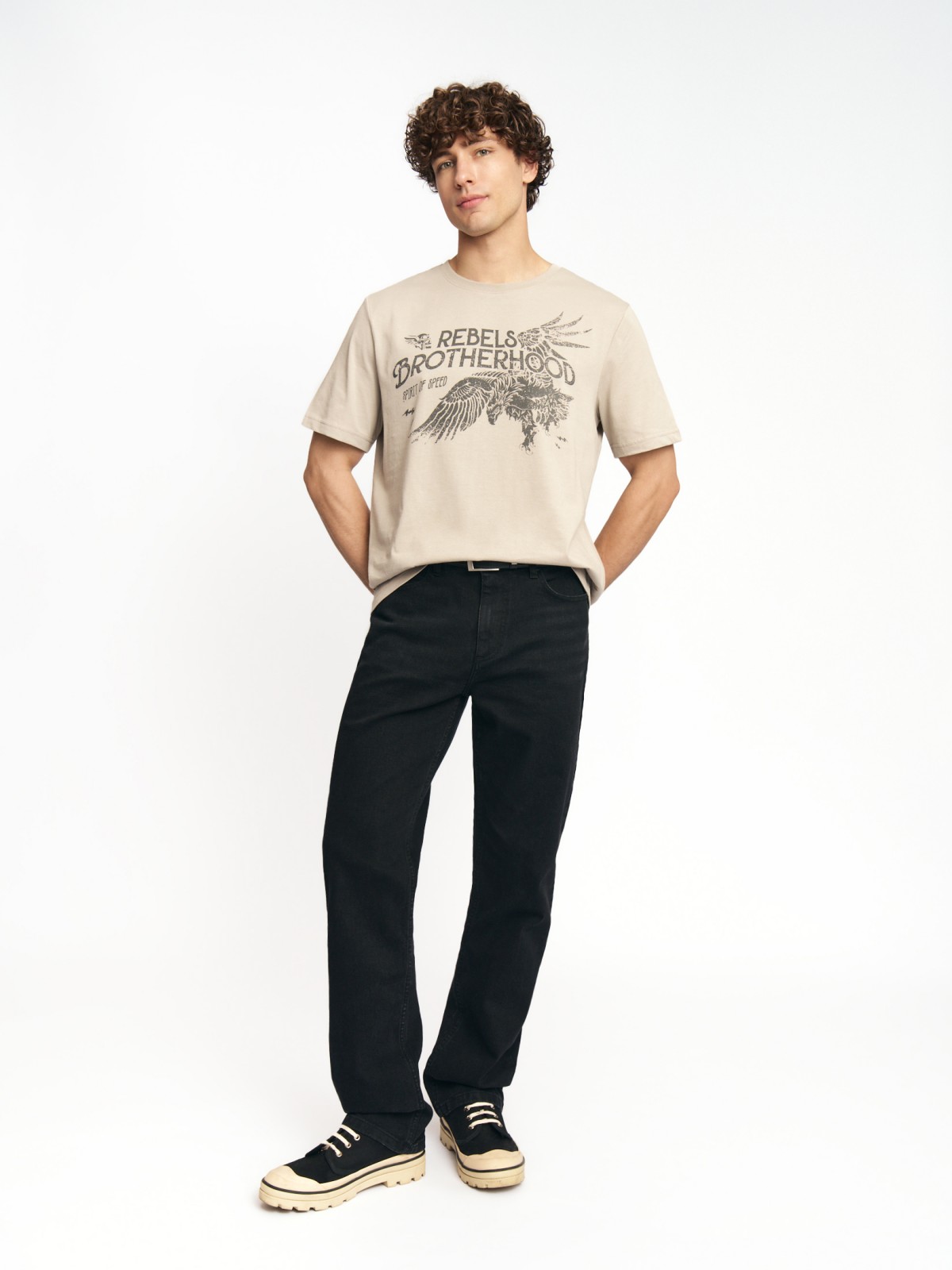 Футболка из хлопка с принтом