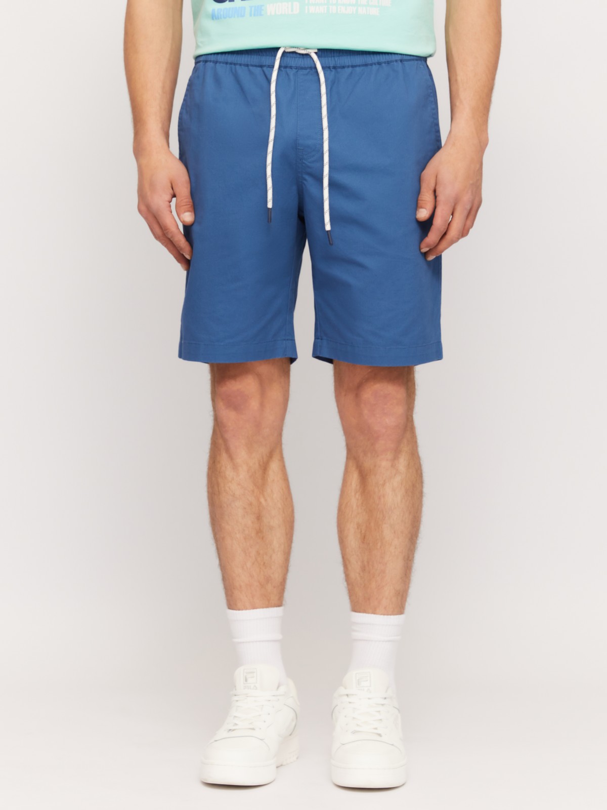 Удлинённые шорты на резинке из хлопка