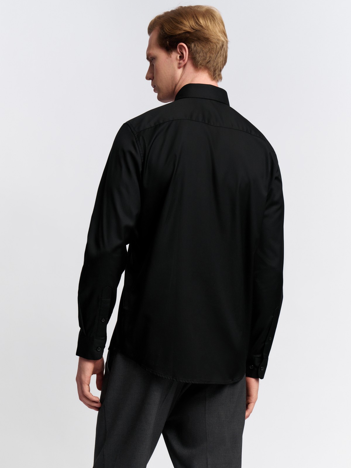 Офисная рубашка с длинным рукавом