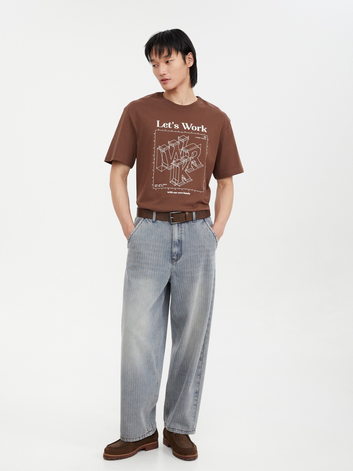 Футболка из хлопка с принтом