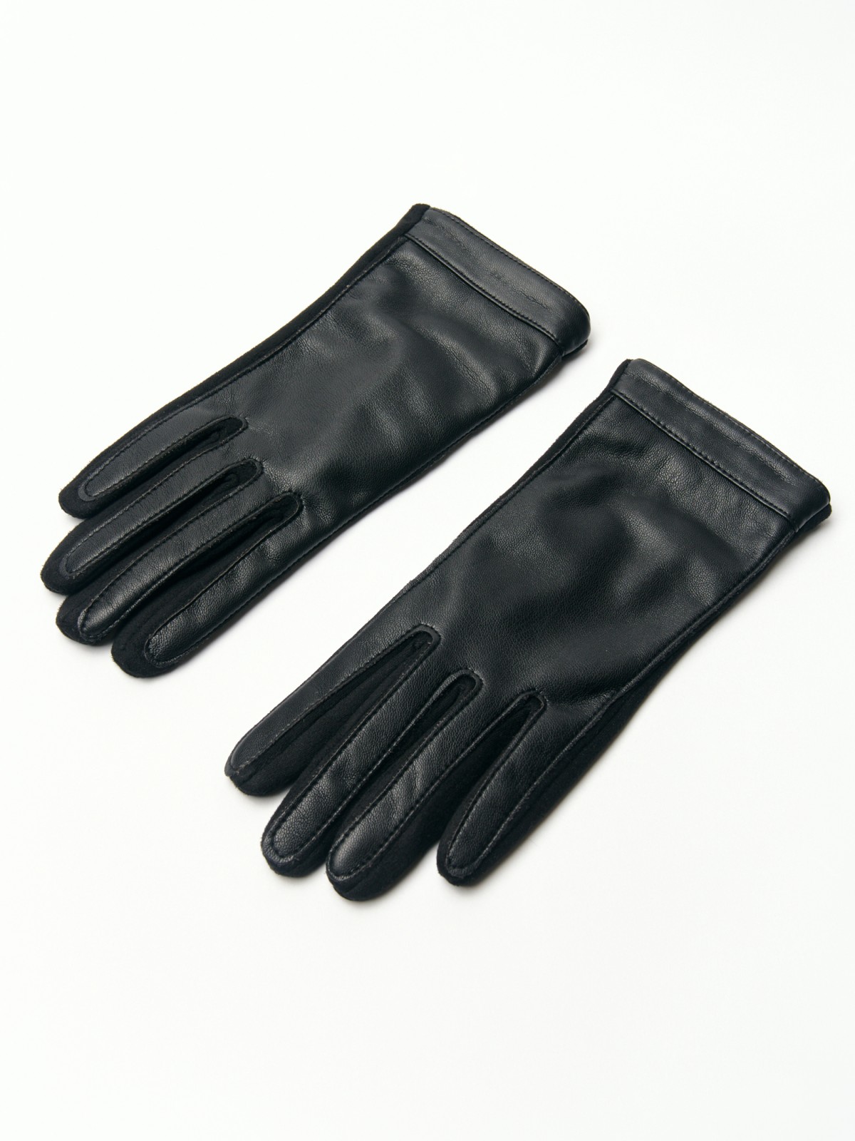 Утеплённые перчатки из экокожи