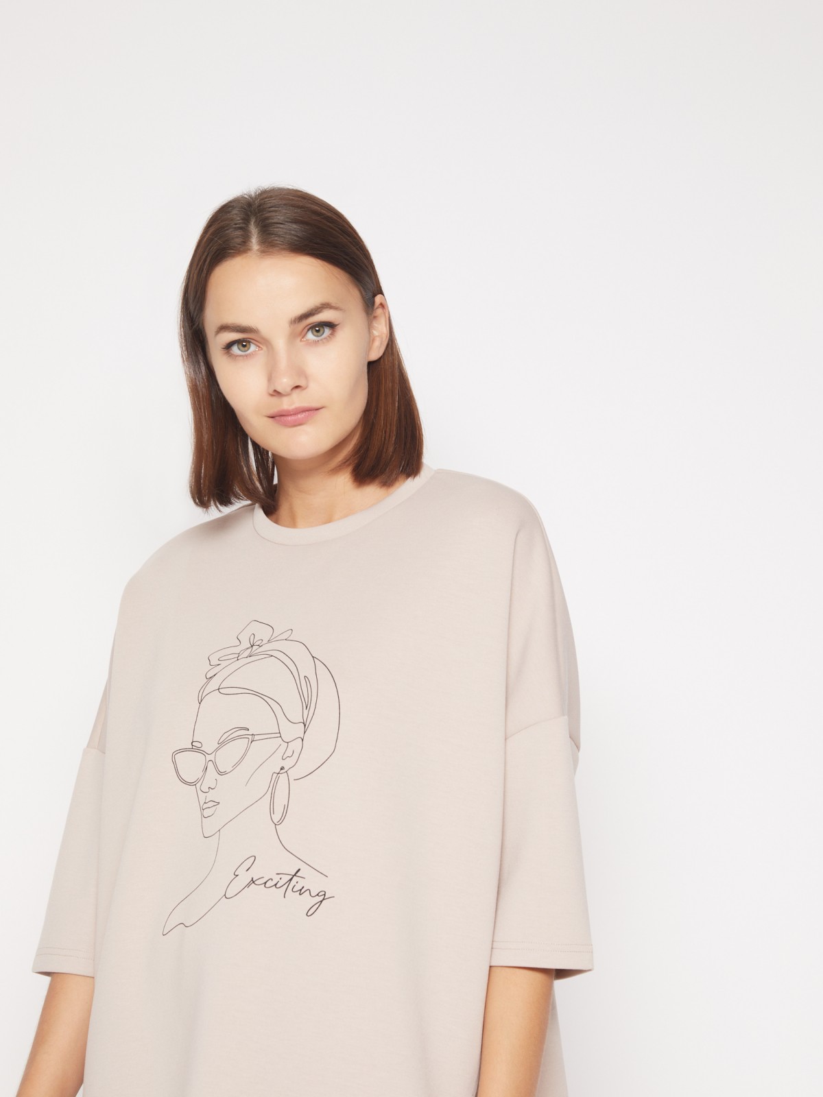 Футболка oversize с принтом