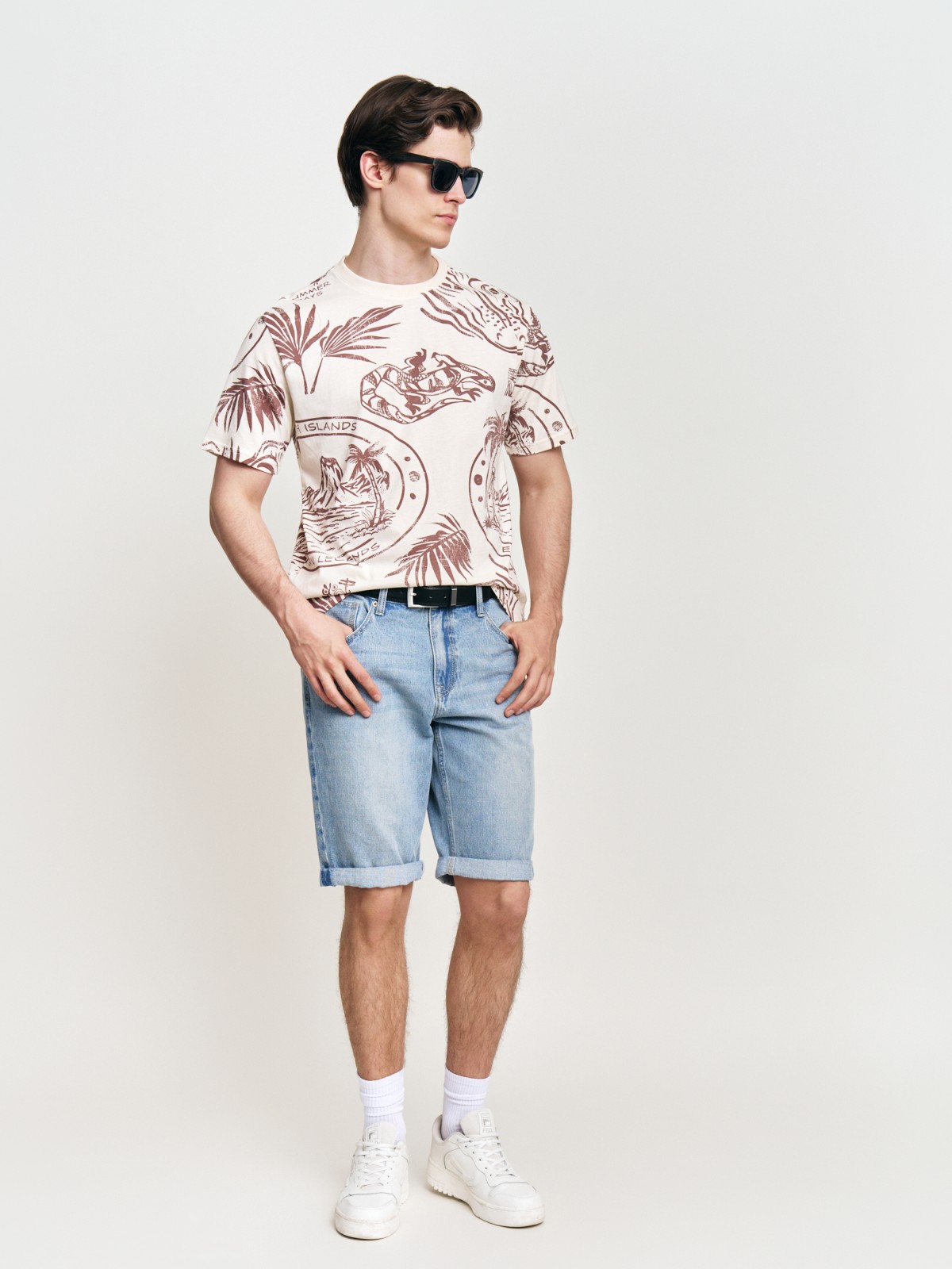 Футболка из хлопка с принтом