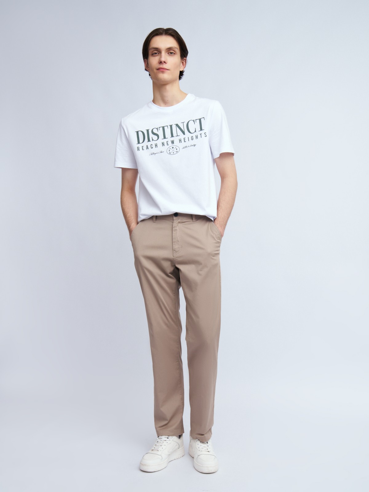 Футболка из хлопка с принтом-надписью