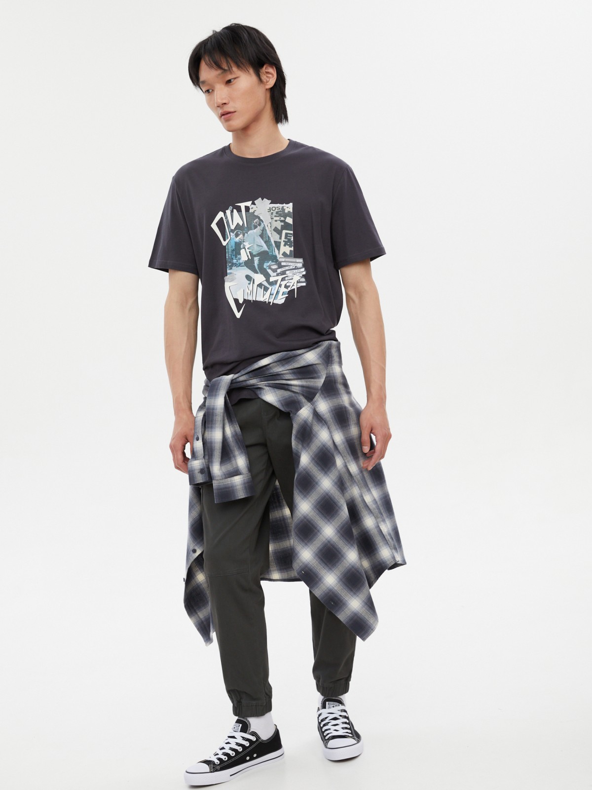 Футболка из хлопка с принтом