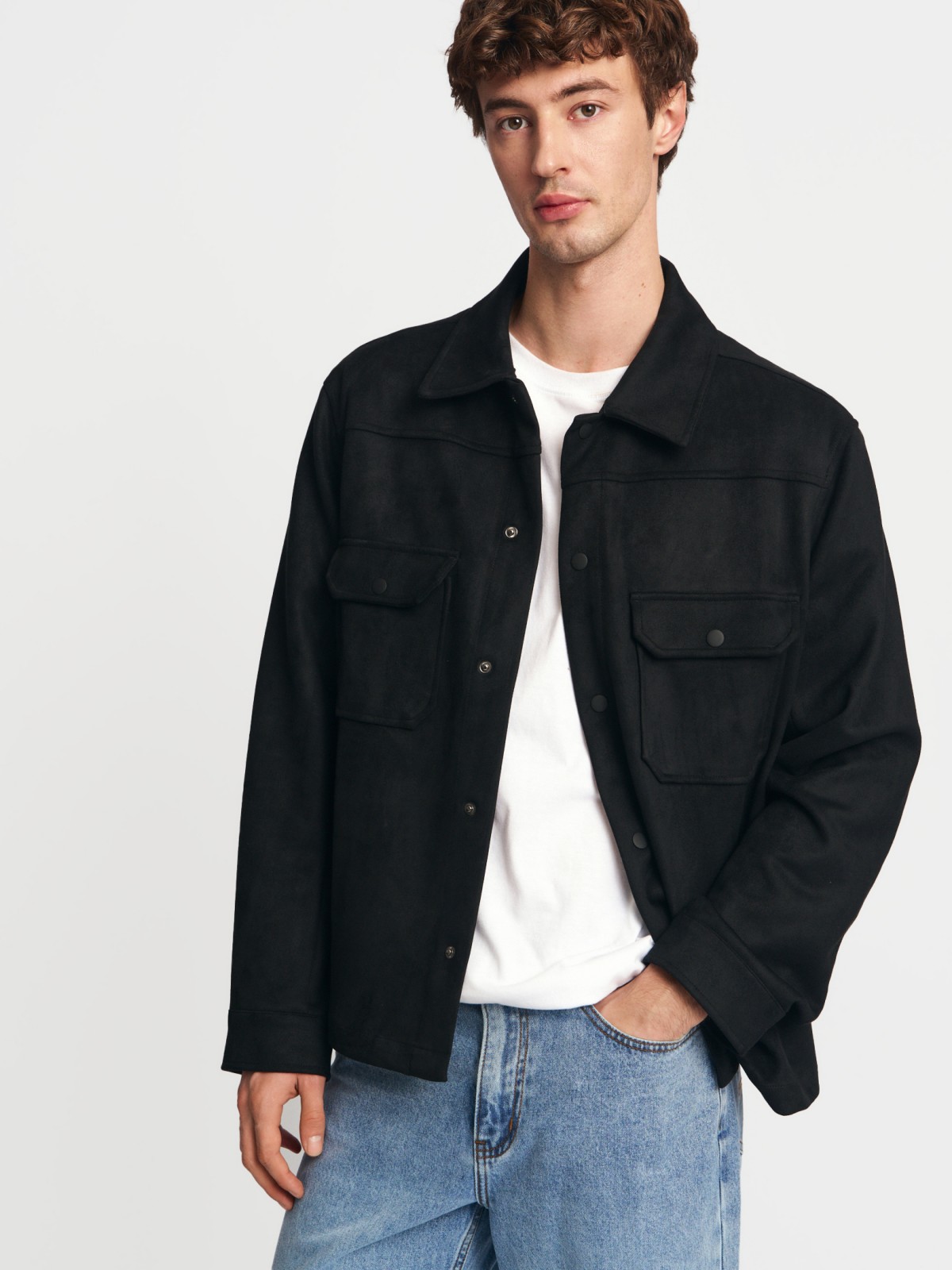 Куртка-рубашка из экозамши