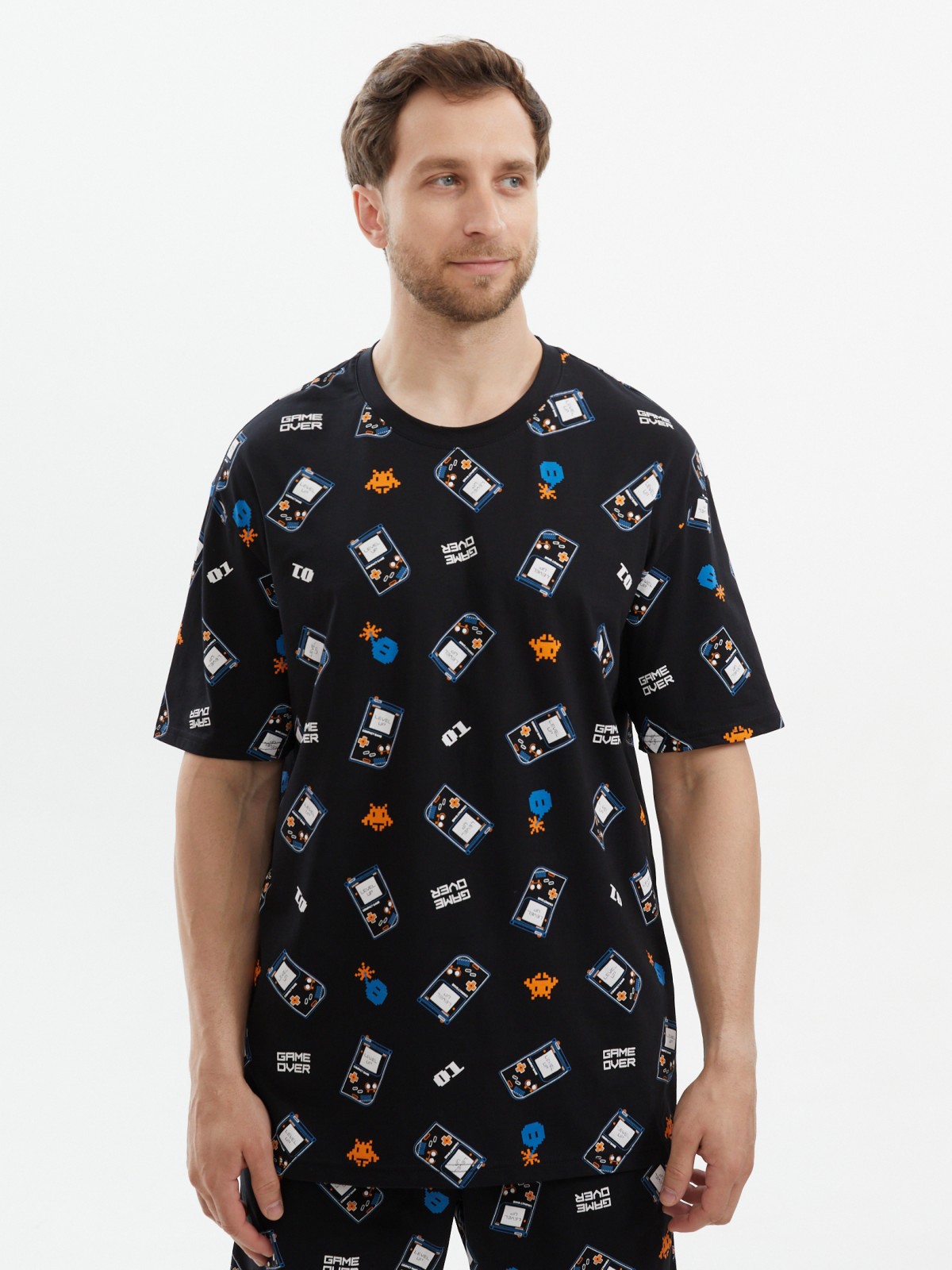 Футболка из хлопка с принтом