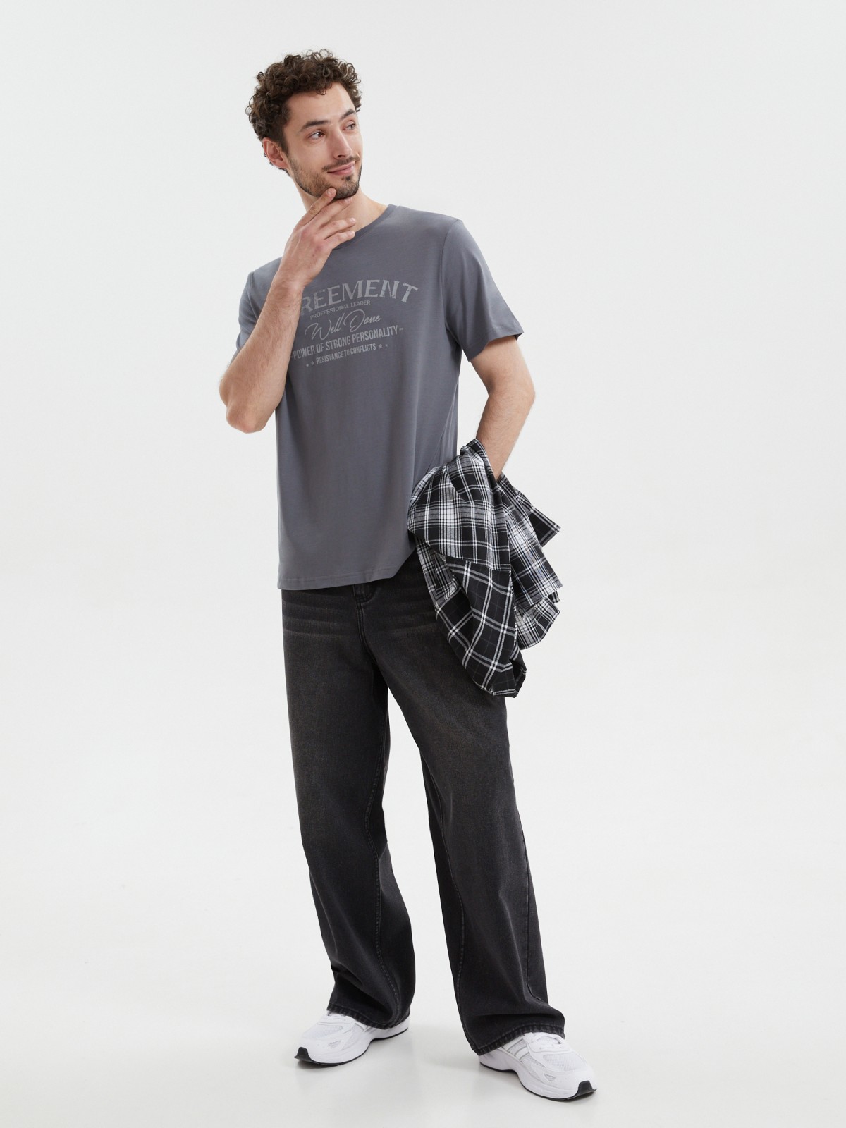 Футболка из хлопка с надписью