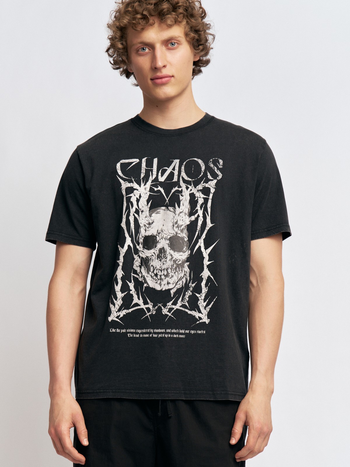 Футболка из хлопка с принтом