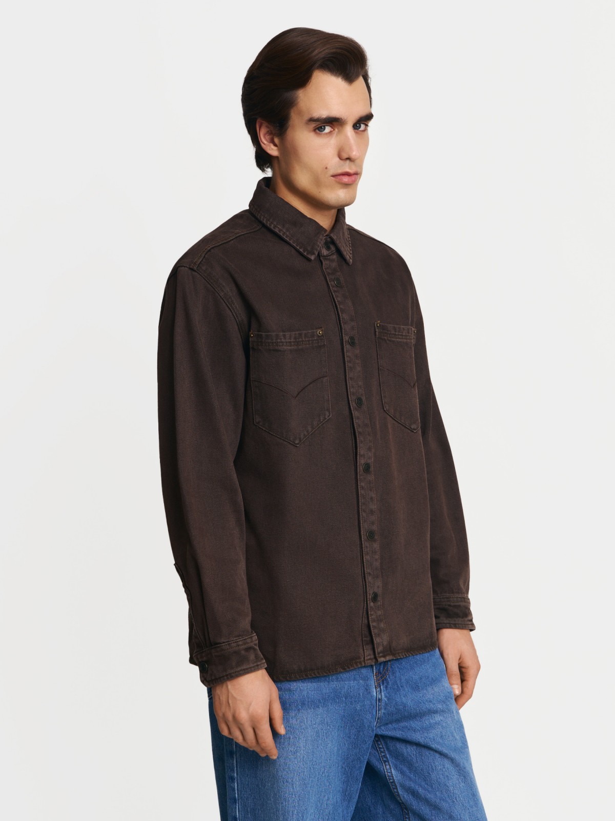 Джинсовая куртка-рубашка