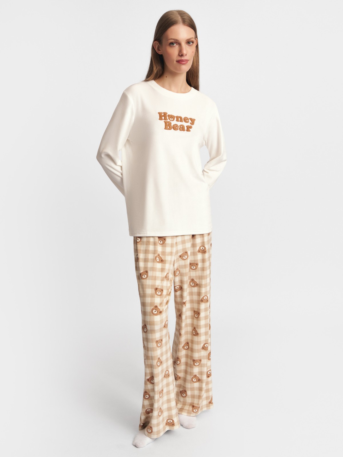 Флисовые штаны с медвежатами