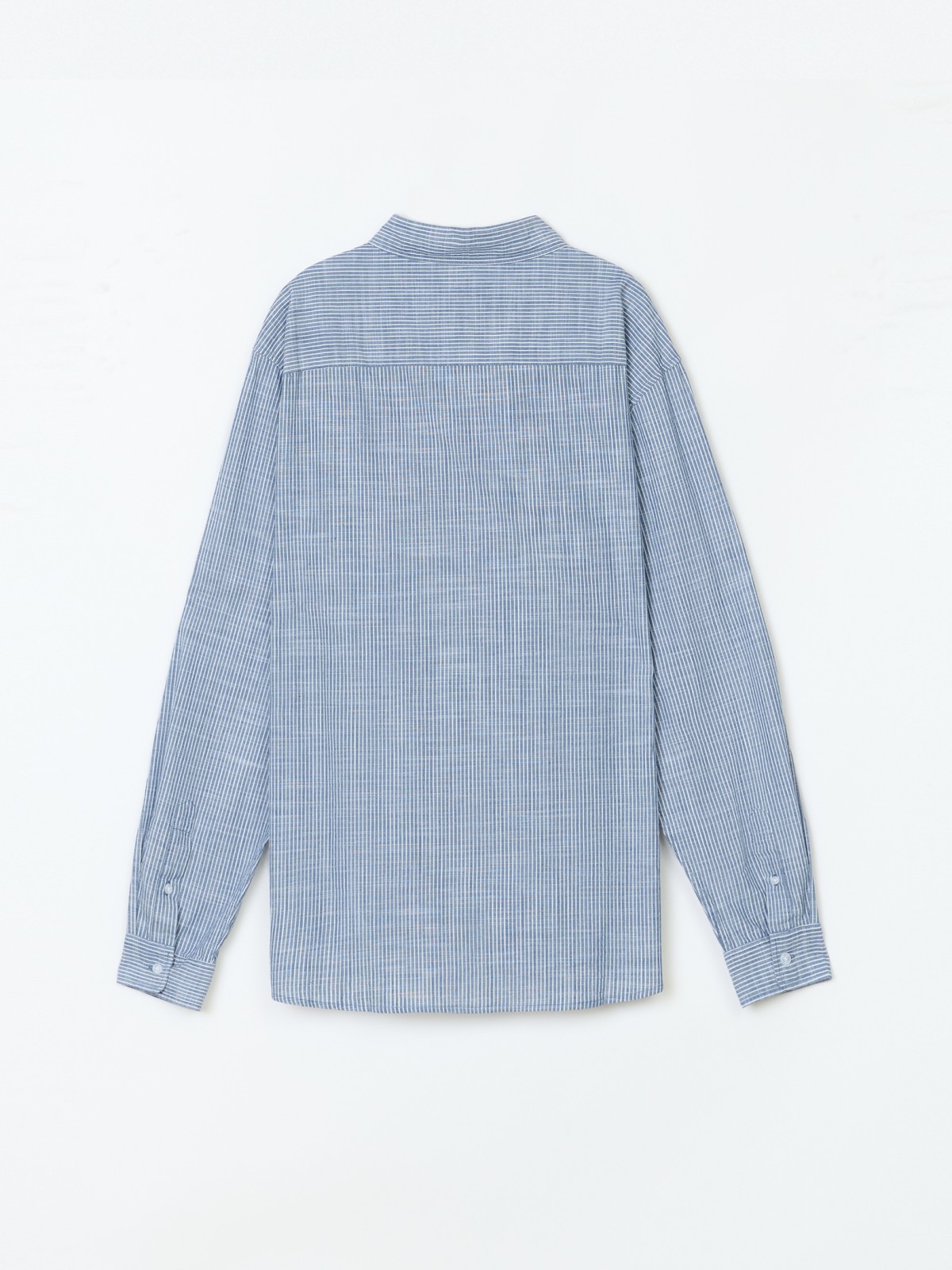 Офисная рубашка из хлопка с узором в полоску