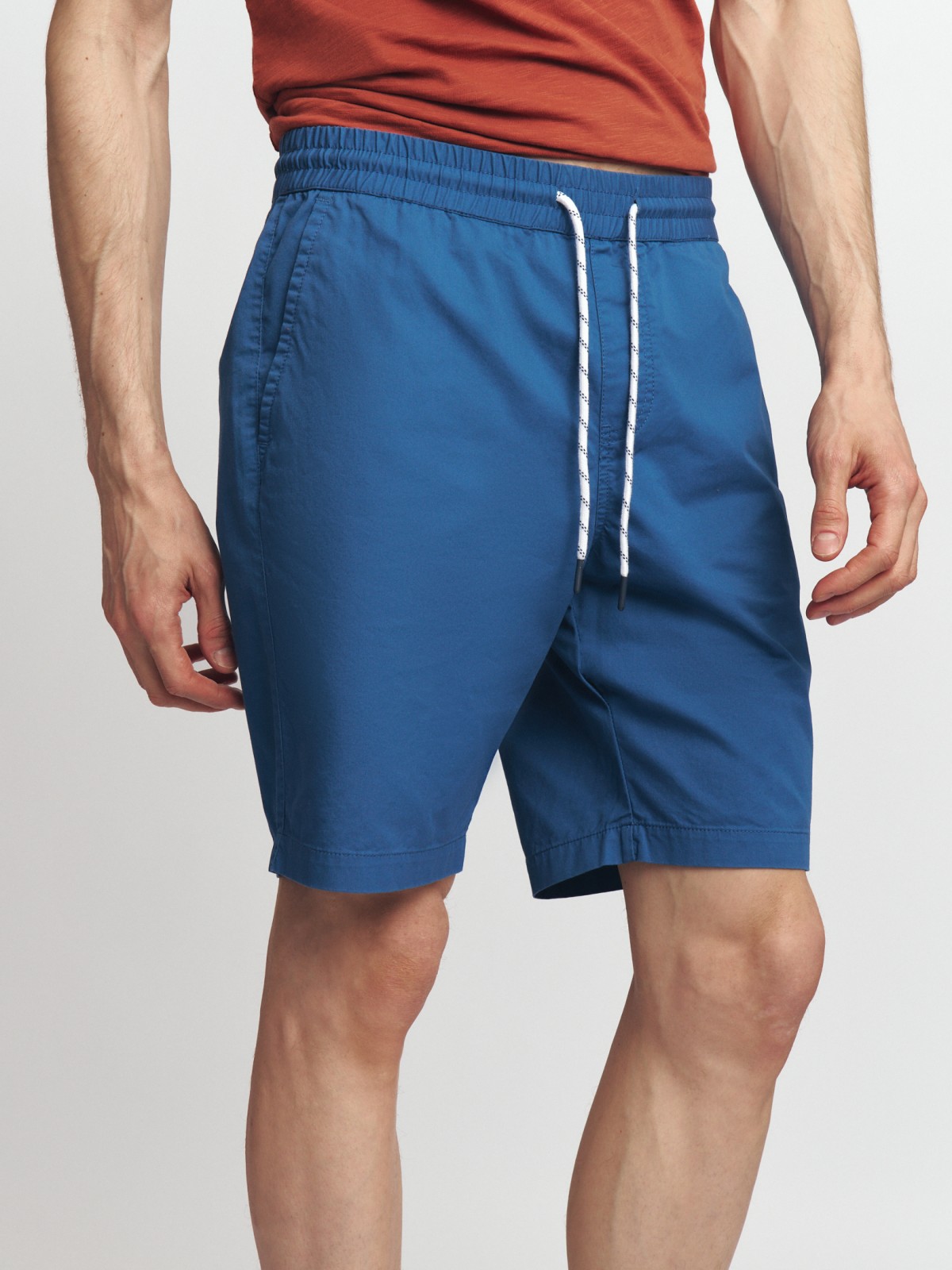 Удлинённые шорты на резинке из хлопка