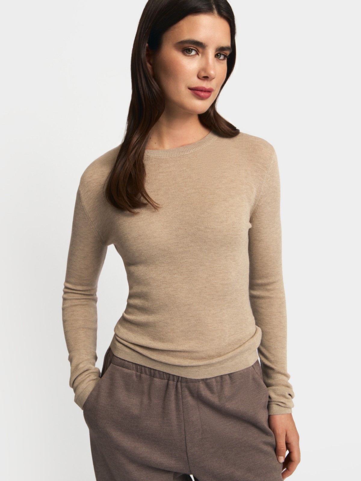 Вязаный лонгслив