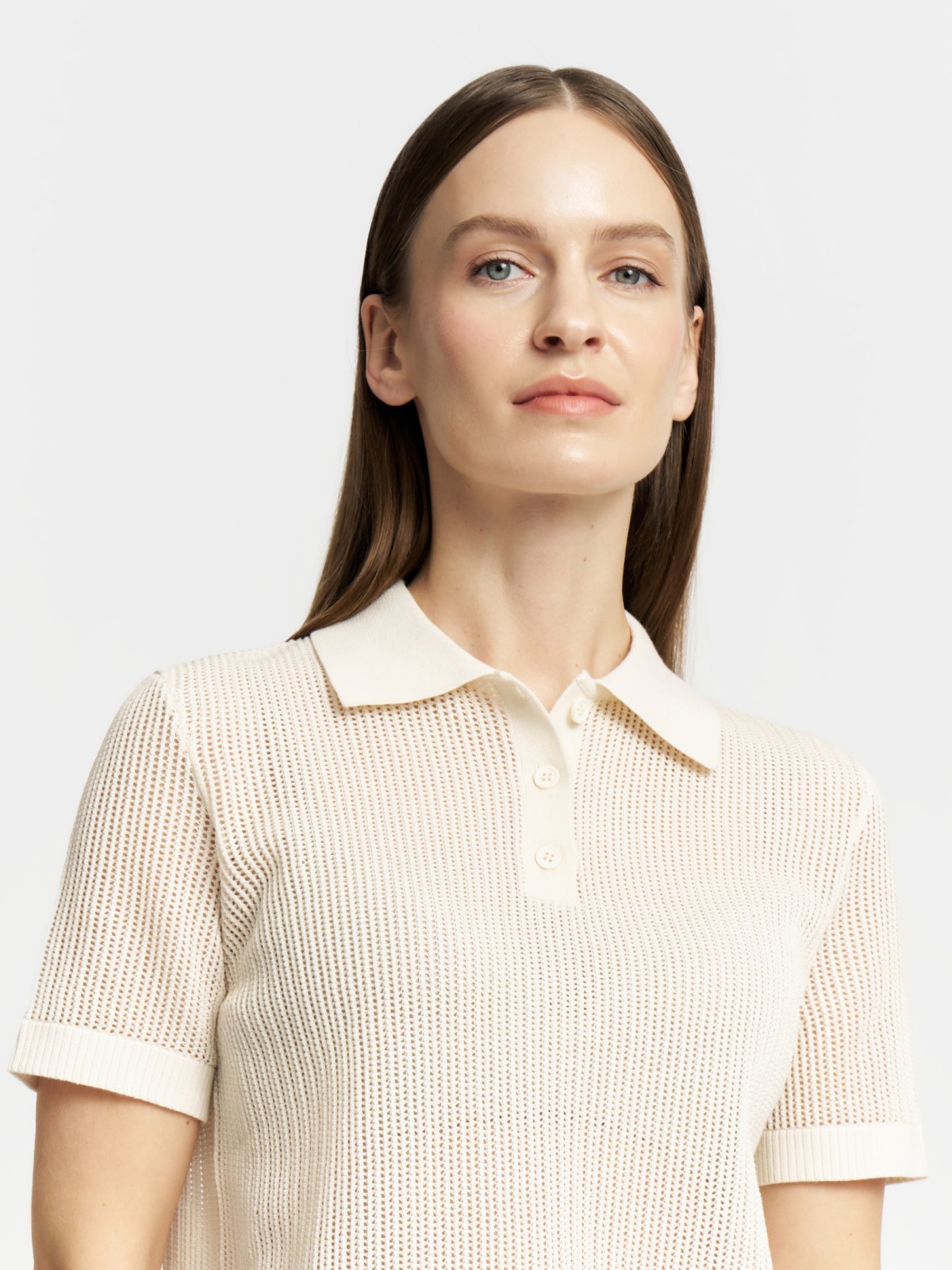 Джемпер поло с коротким рукавом