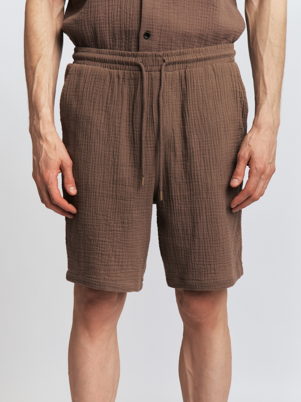 Хлопковые шорты на резинке