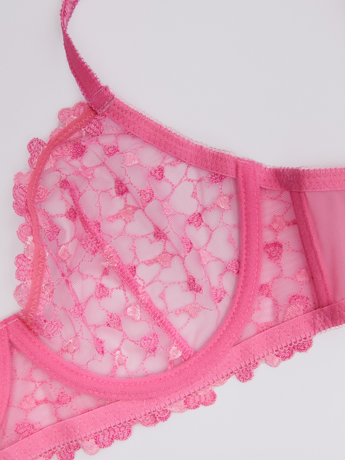 Мягкий бюстгальтер на косточках с вышивкой zolla 024119W62205, цвет розовый, размер 80C - фото 4