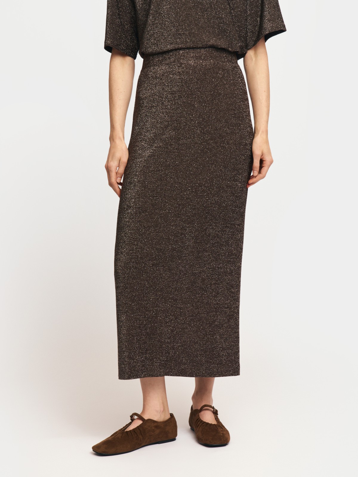 Юбка макси с люрексом