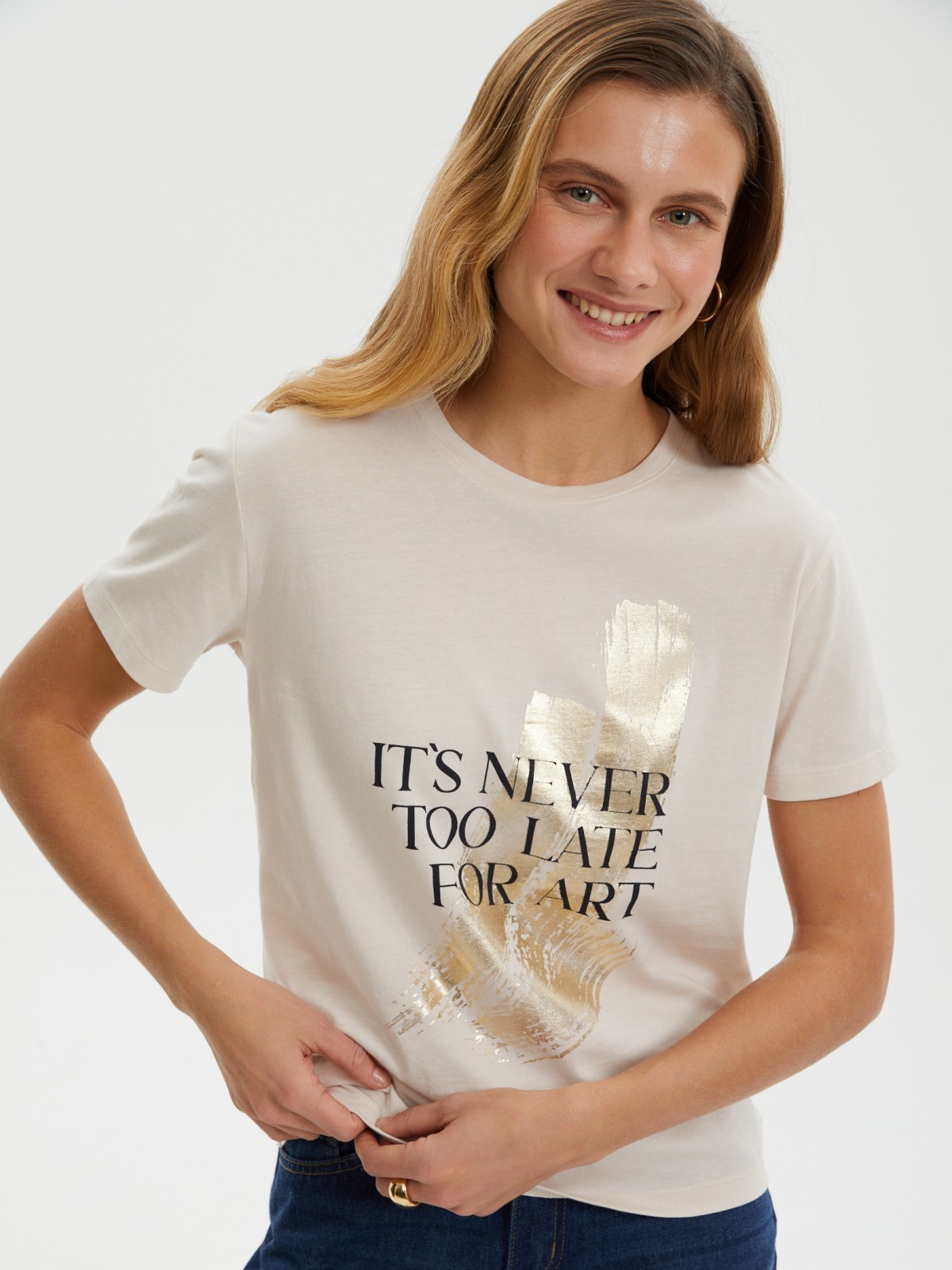 Футболка из хлопка с надписью