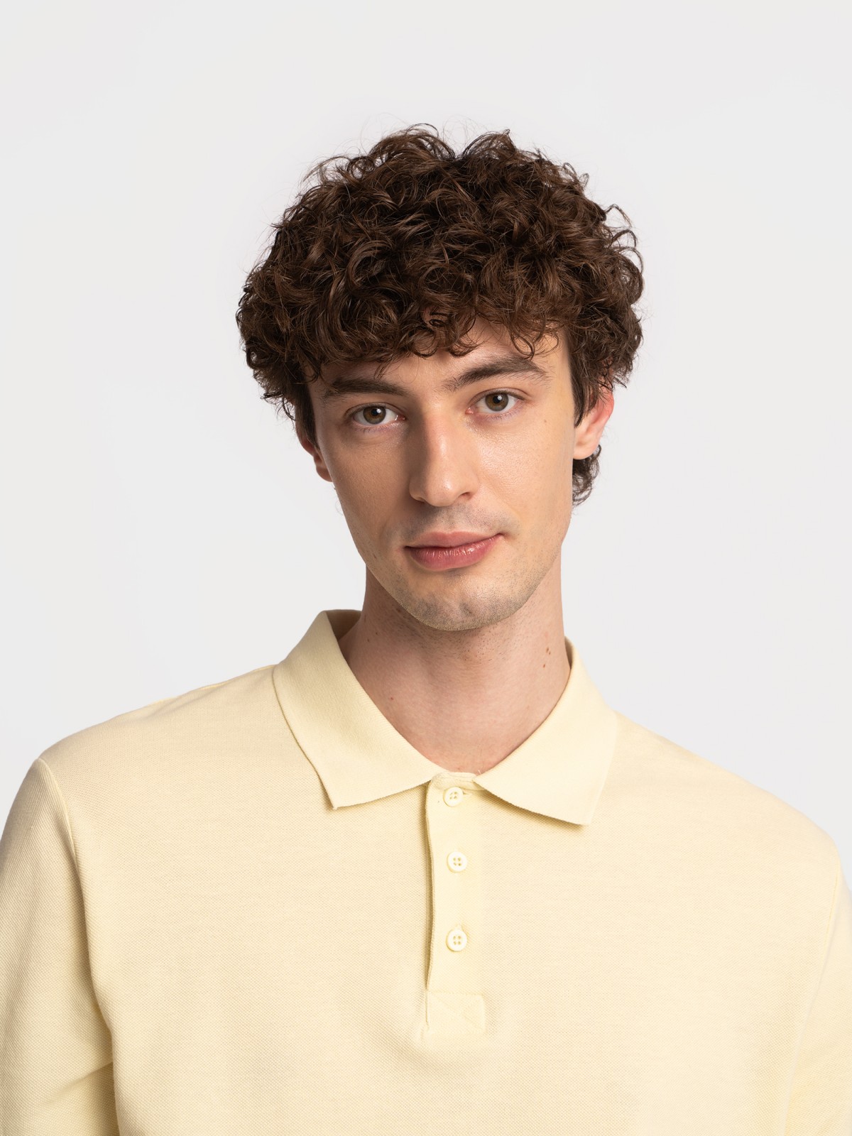 Футболка поло из хлопка однотонная